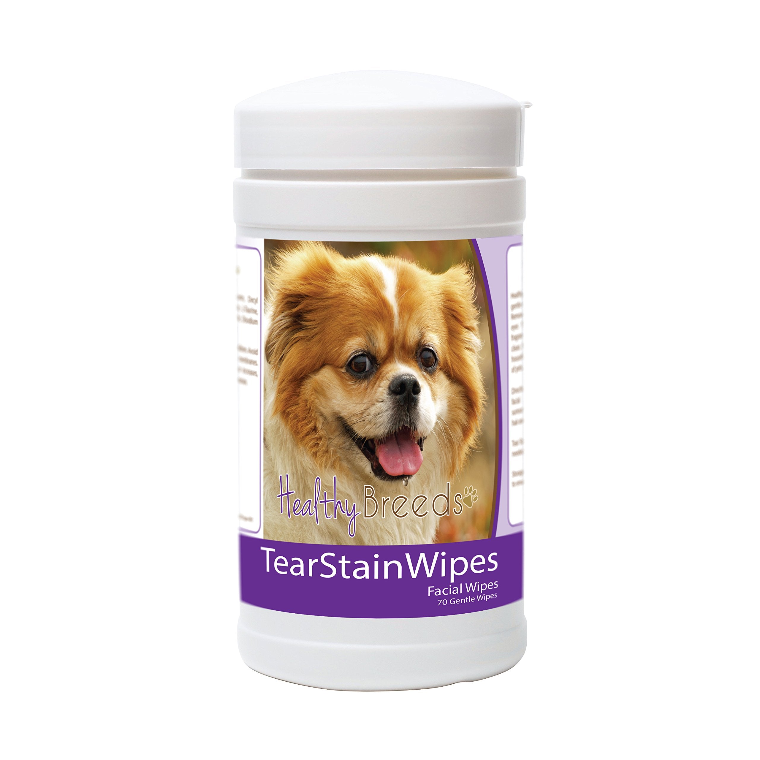 Healthy Breeds Tibetan Spaniel Tear Stain Wipes 70 Count