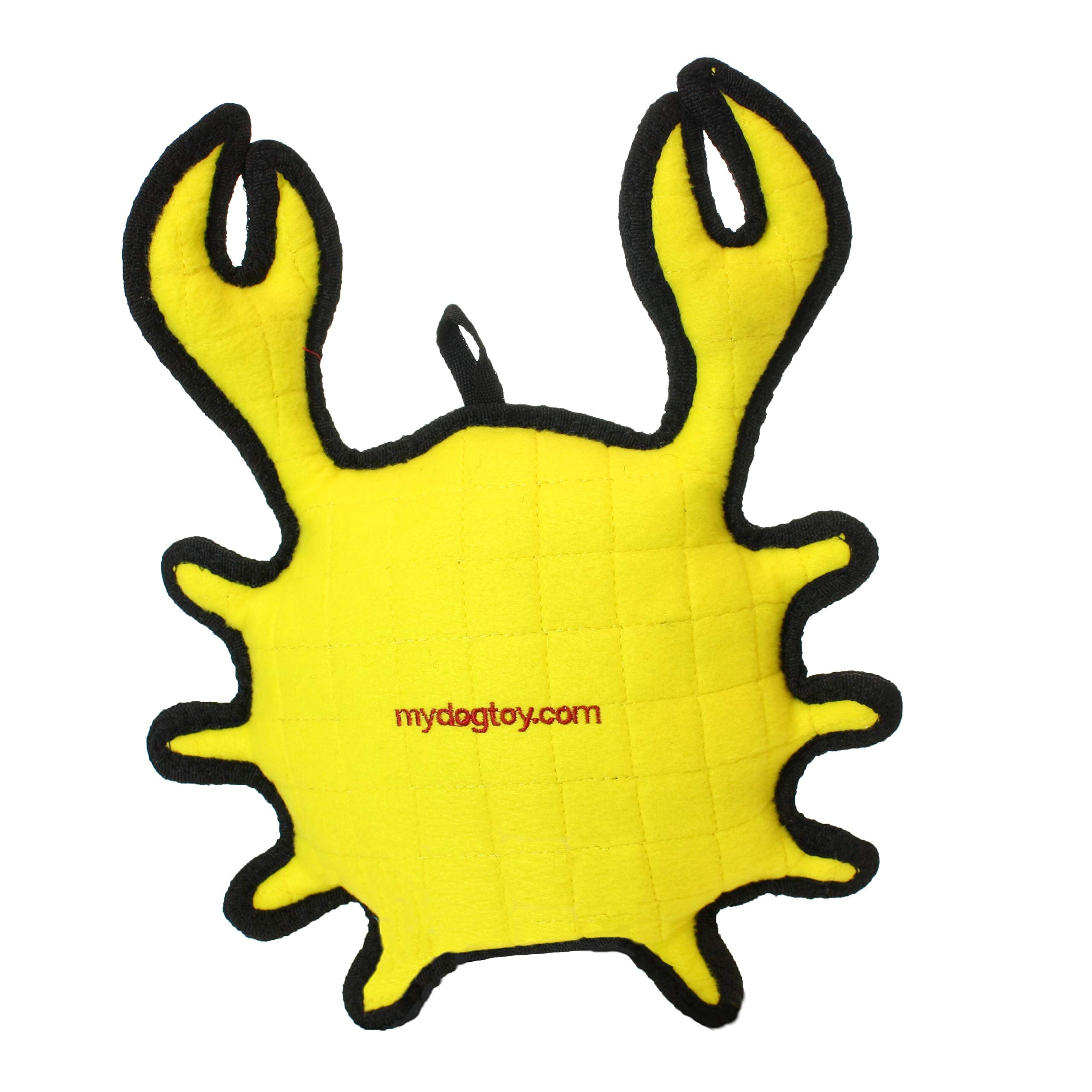 Tuffy - World'S Tuffest Soft Dog Toy - Ocean Crab - Squeakers - Multiple Layers. Made Durable, Strong & Tough. Interactive Play (Tug, Toss & Fetch). Machine Washable & Floats.