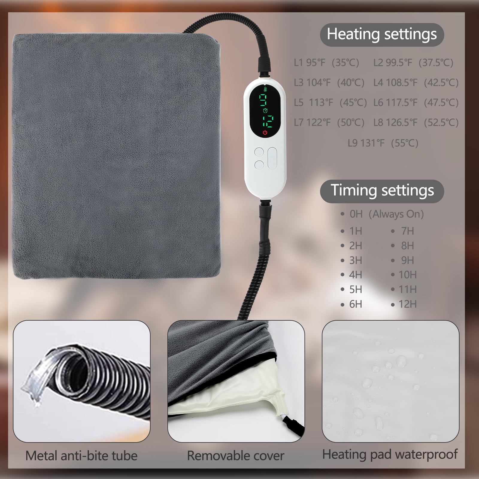 Foldable Waterproof Timing Heated Houses For Indoor Outdoor Cats With Heated Mat, Outside Heated Bed Kitty Shelter (Modern-Upgra