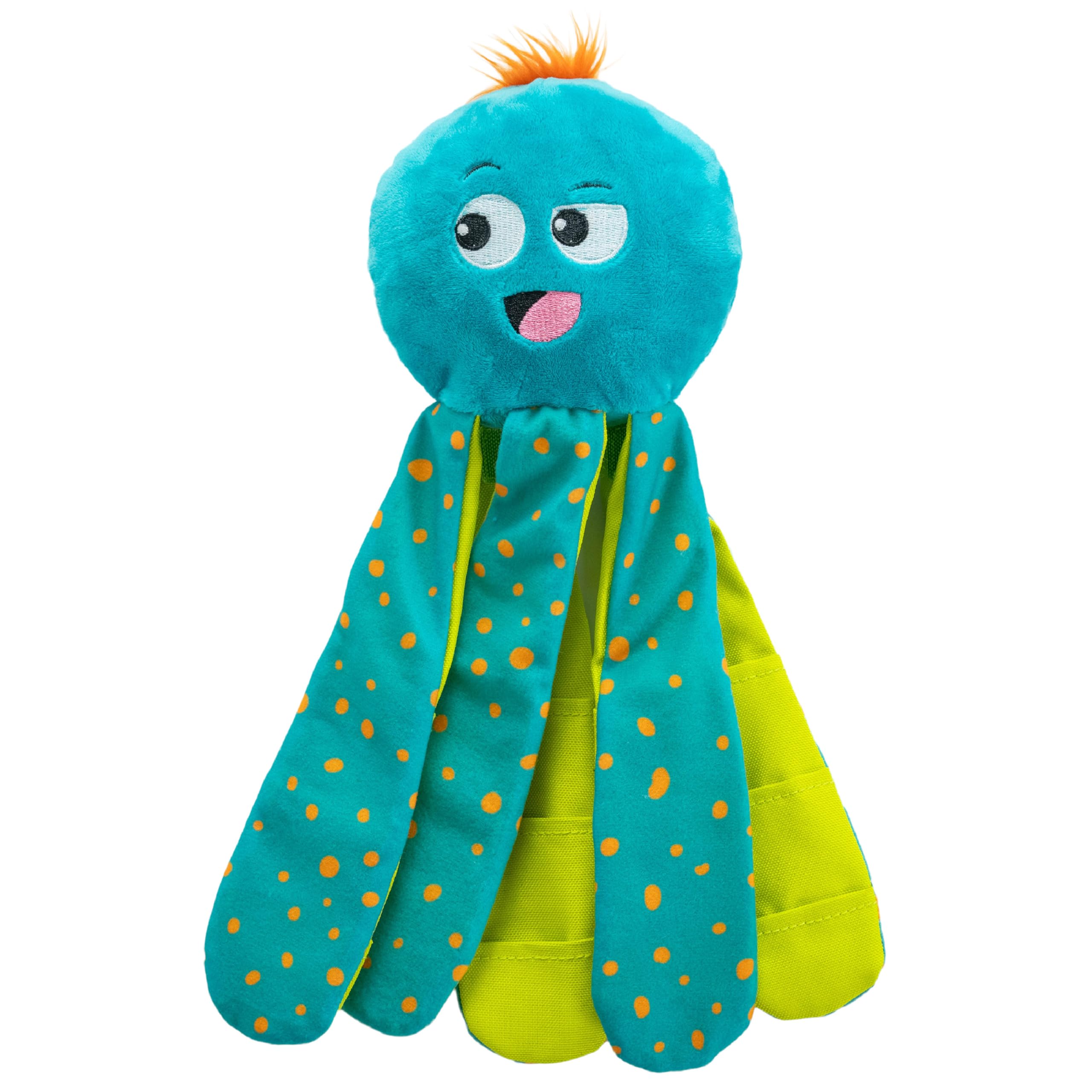 Outward Hound by Nina Ottosson Silly Legz Interactive Plush Dog Puzzle, Dog Enrichment Toys, Plush, Floppy, Long, Octopus, Blue