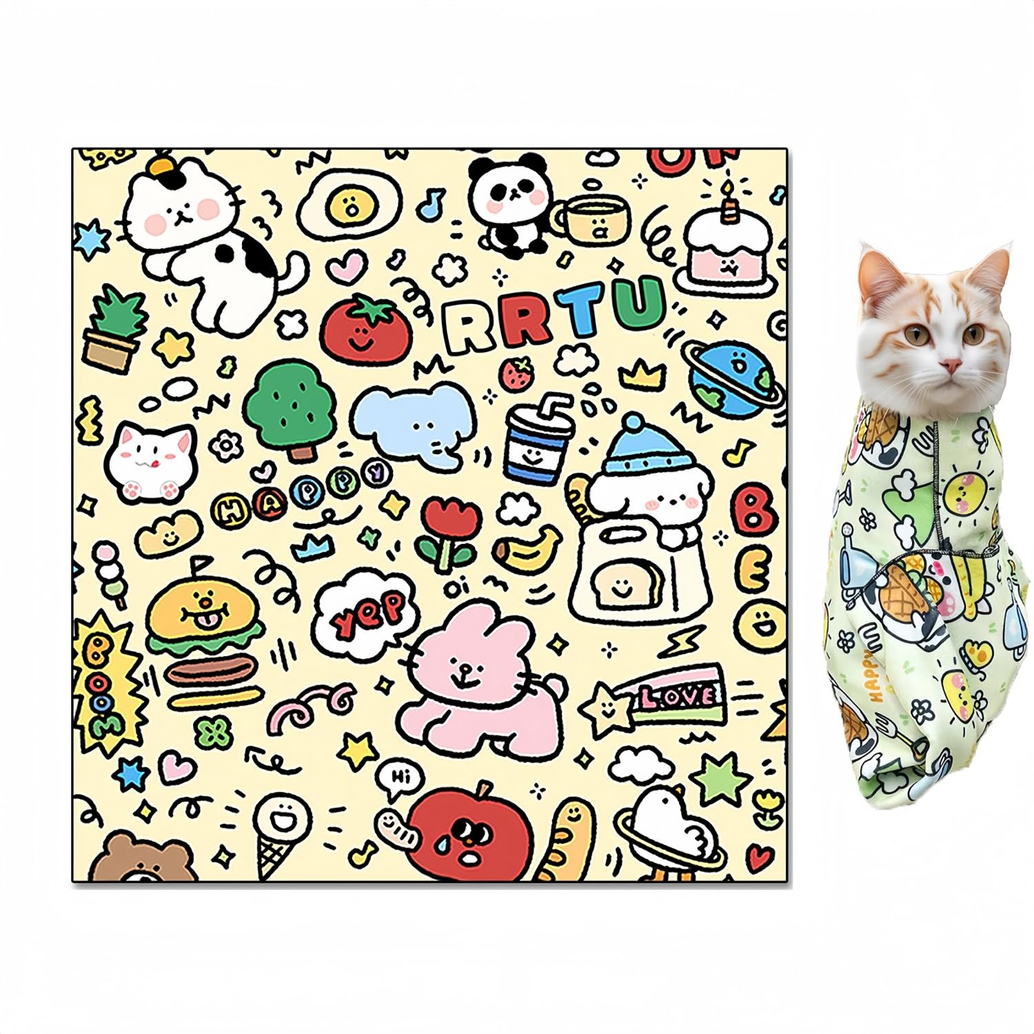 Asdtgoe Cat Wrap For Cutting Nails Cloth Burrito Wrap For Nail Clipping,Scratch And Escape Prevention,Multi-Purpose Swaddle Wrap