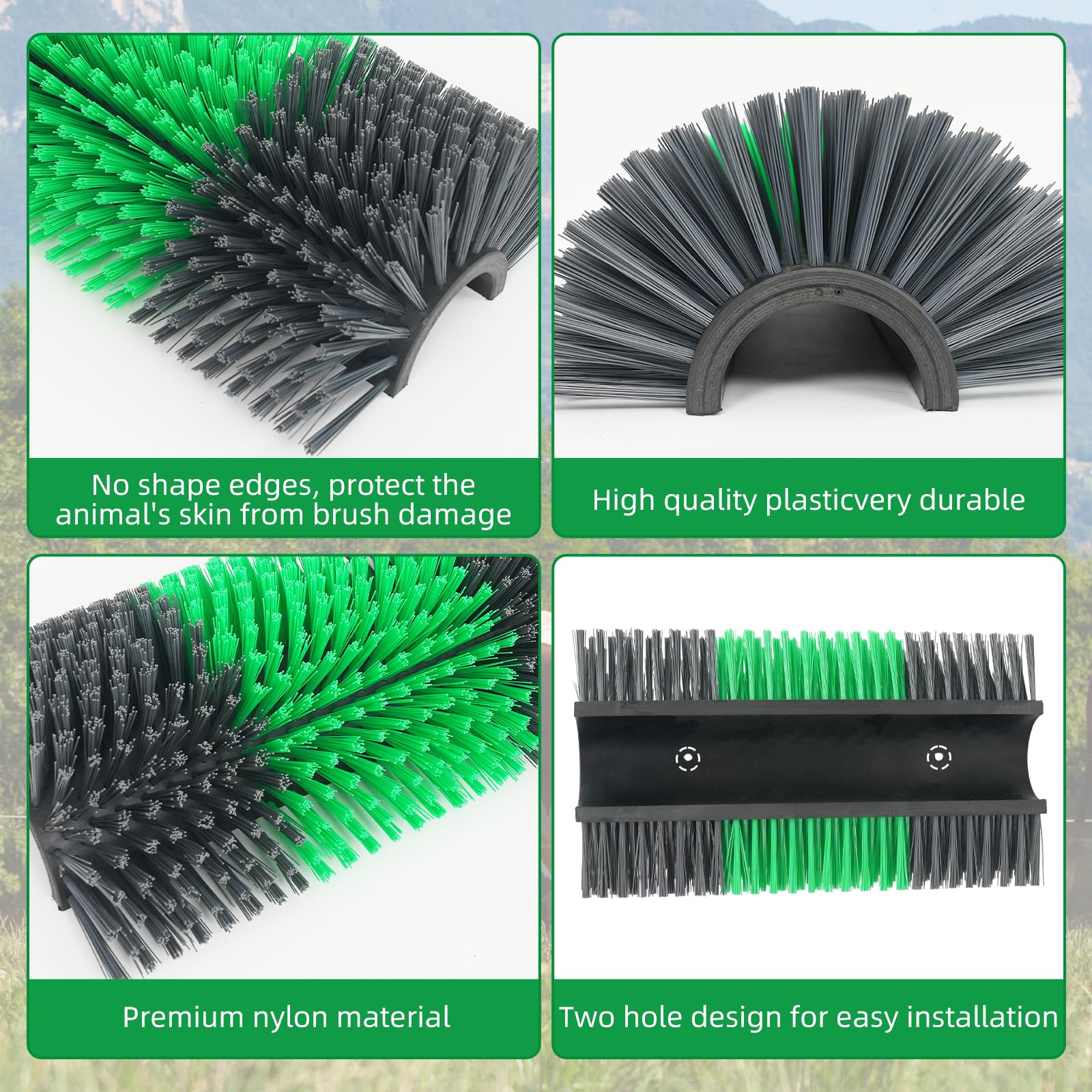 Widen Livestock Scratching Brush Horse Scratcher Full Massage Grooming Brush Animal Back Itch Relief With 16 Screws for Goat,Cat