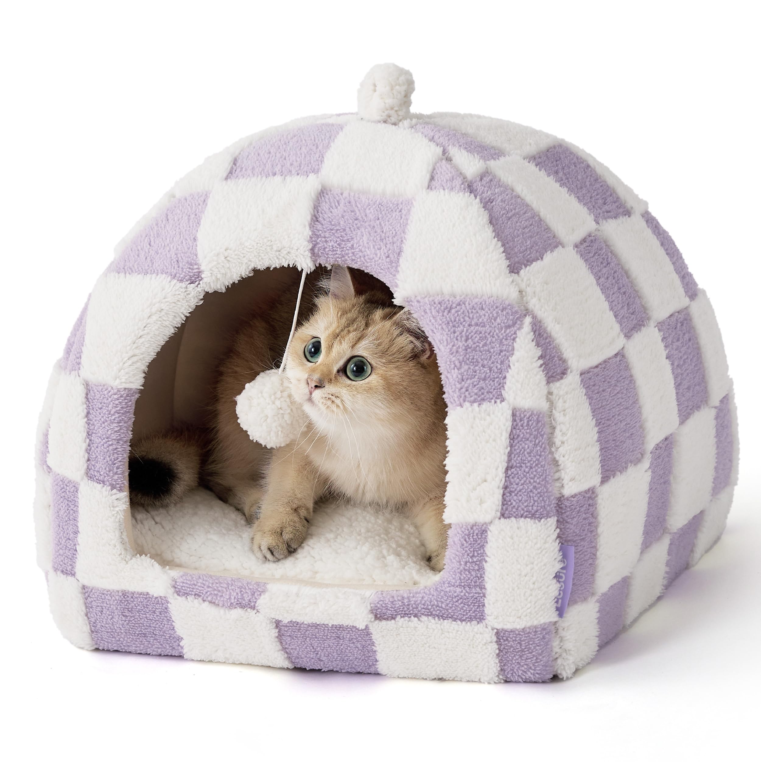 Lesure Cute Cat Beds For Indoor Cats - 2 In 1 Cat Cave Bed For Kittens And Small Pets With Removable Washable Cushioned Pillow, 