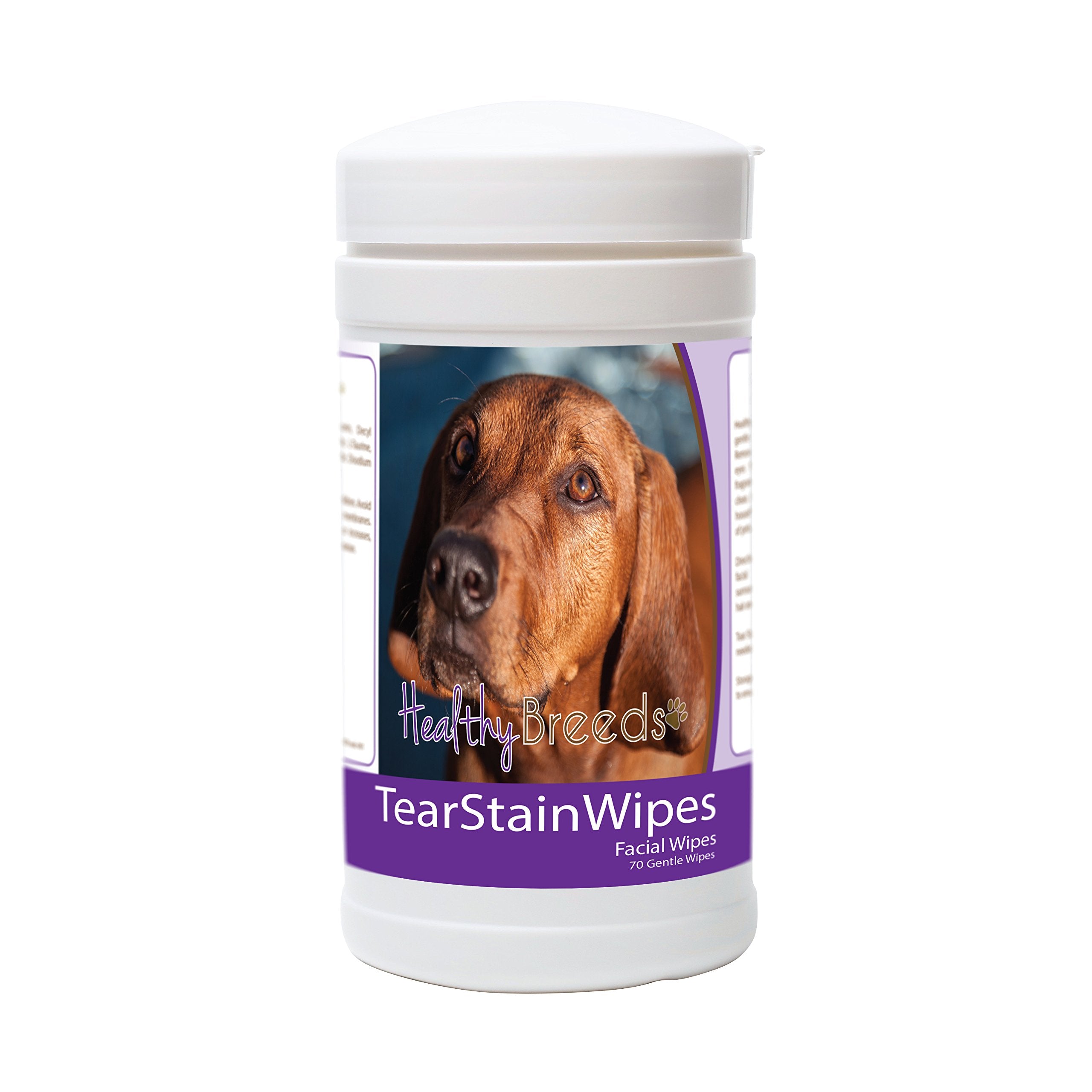 Healthy Breeds Redbone Coonhound Tear Stain Wipes 70 Count