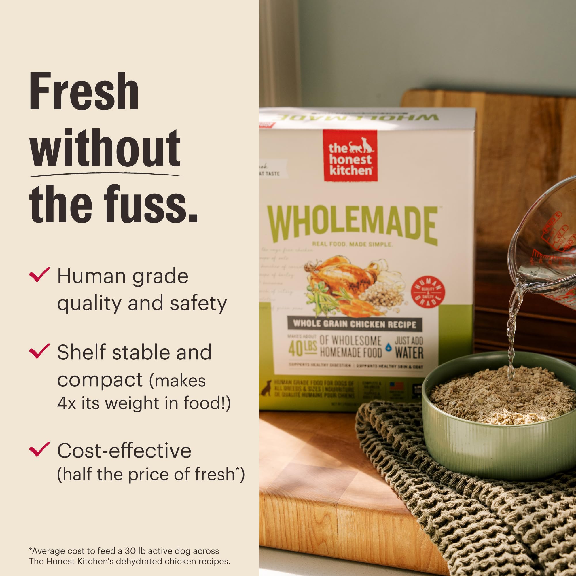 The Honest Kitchen Dehydrated Whole Grain Beef Dog Food, 7 lb Box, 7.00 Pound (Pack of 1)