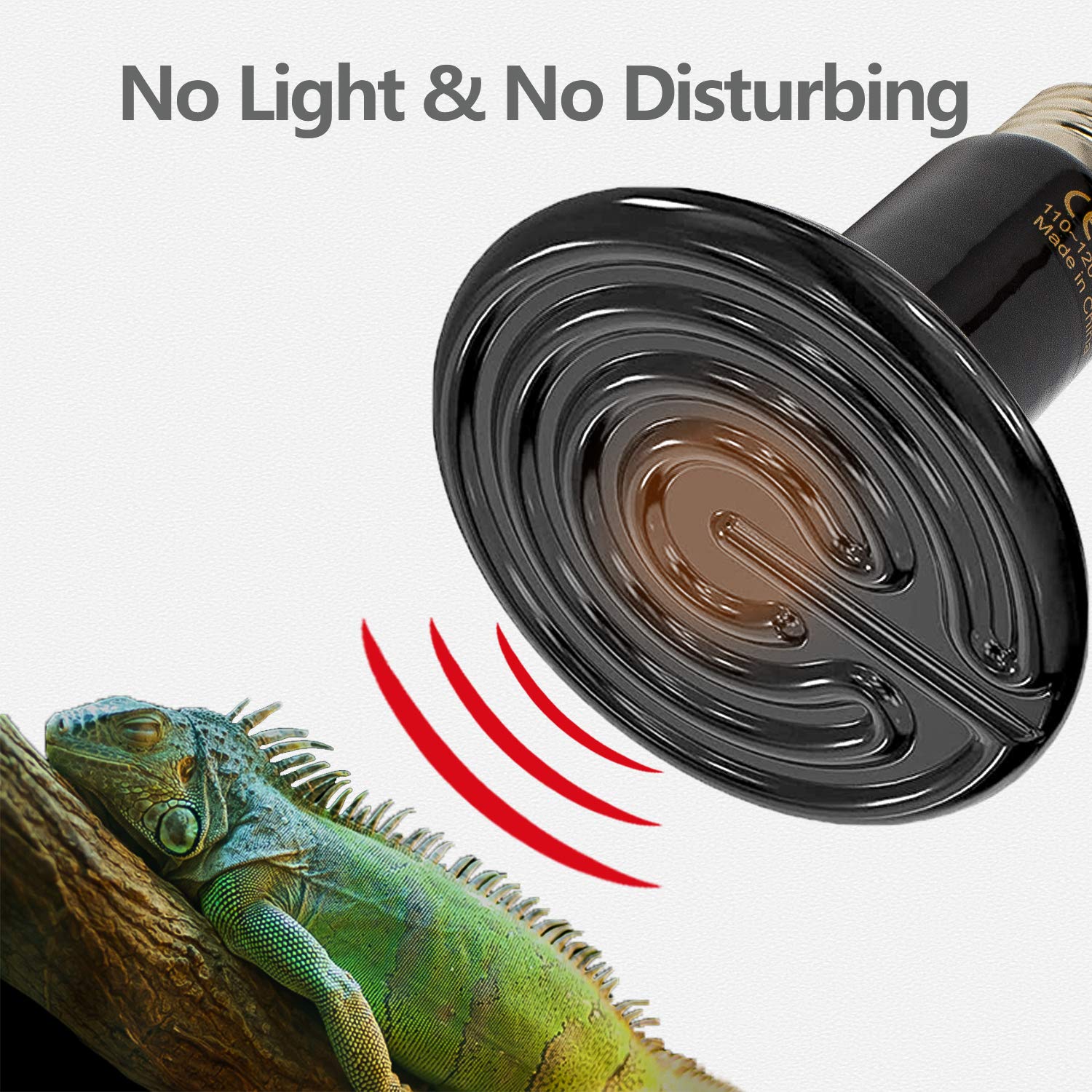 BOEESPAT 250W Ceramic Heat Emitter Reptile Heat Lamp Bulb Chicken Heater Light for Pet Brooder Coop Lizard Turtle Aquarium Snake