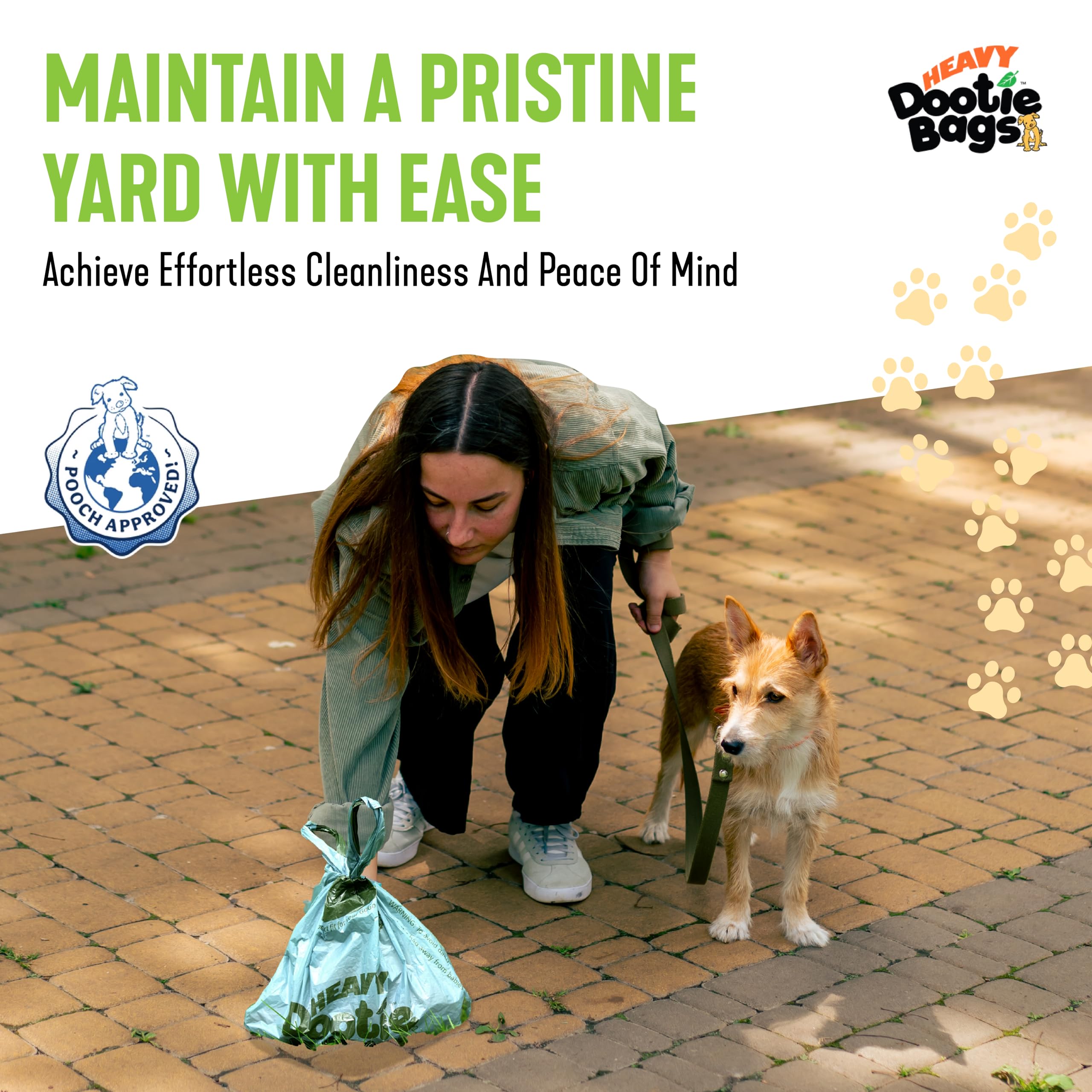 Heavy Dootie Bags With Ez Tie Handles. Clean And Convenient For Pet Dog Poop, Cat Litter. Multi-Use. Great For Swivel Bin And Gogo Stik Scoopers. Made With Cornstarch. Strong, Leakproof And Very Large