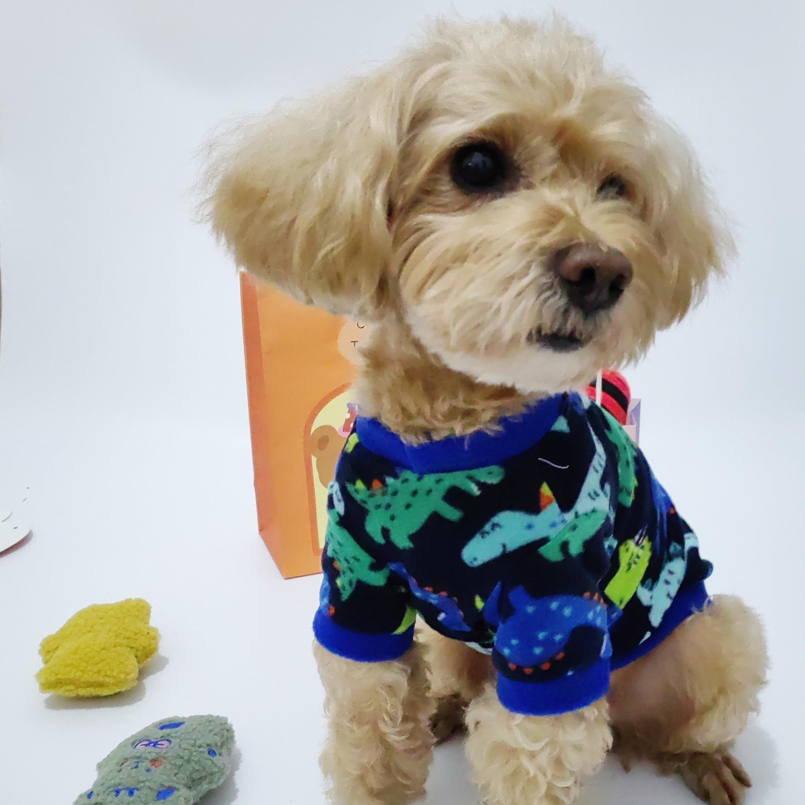 Cat Sweater Star/Dino Dog Sweater Warm Fleece Winter Pullover Holiday Sweaters For Small Dogs For Cats Only Knitwear