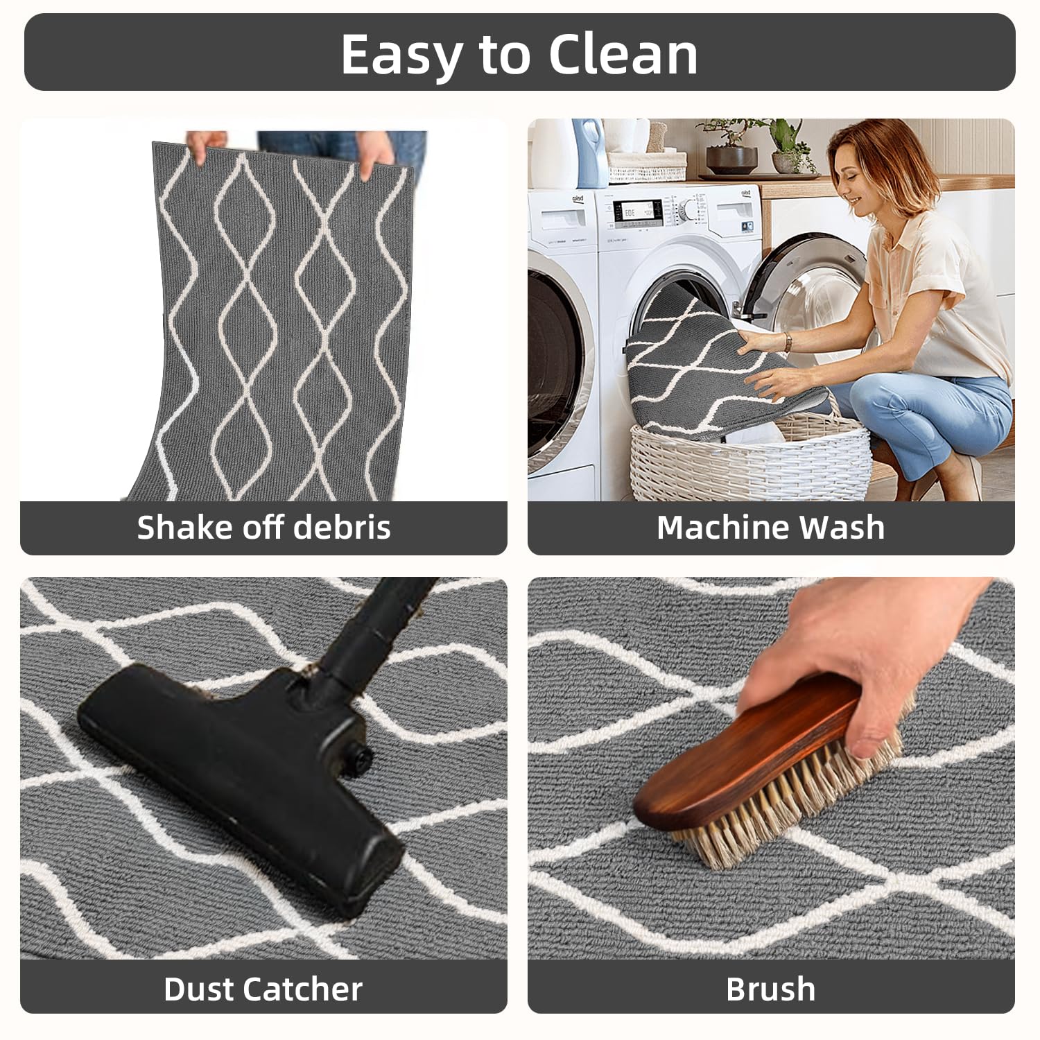 LWYYQB Mud Mats for Dogs Large, Dirt Trapper Mud Mats for Dogs Indoor Entrance for Food and Water Non-Slip Dog Bed Machine Washa