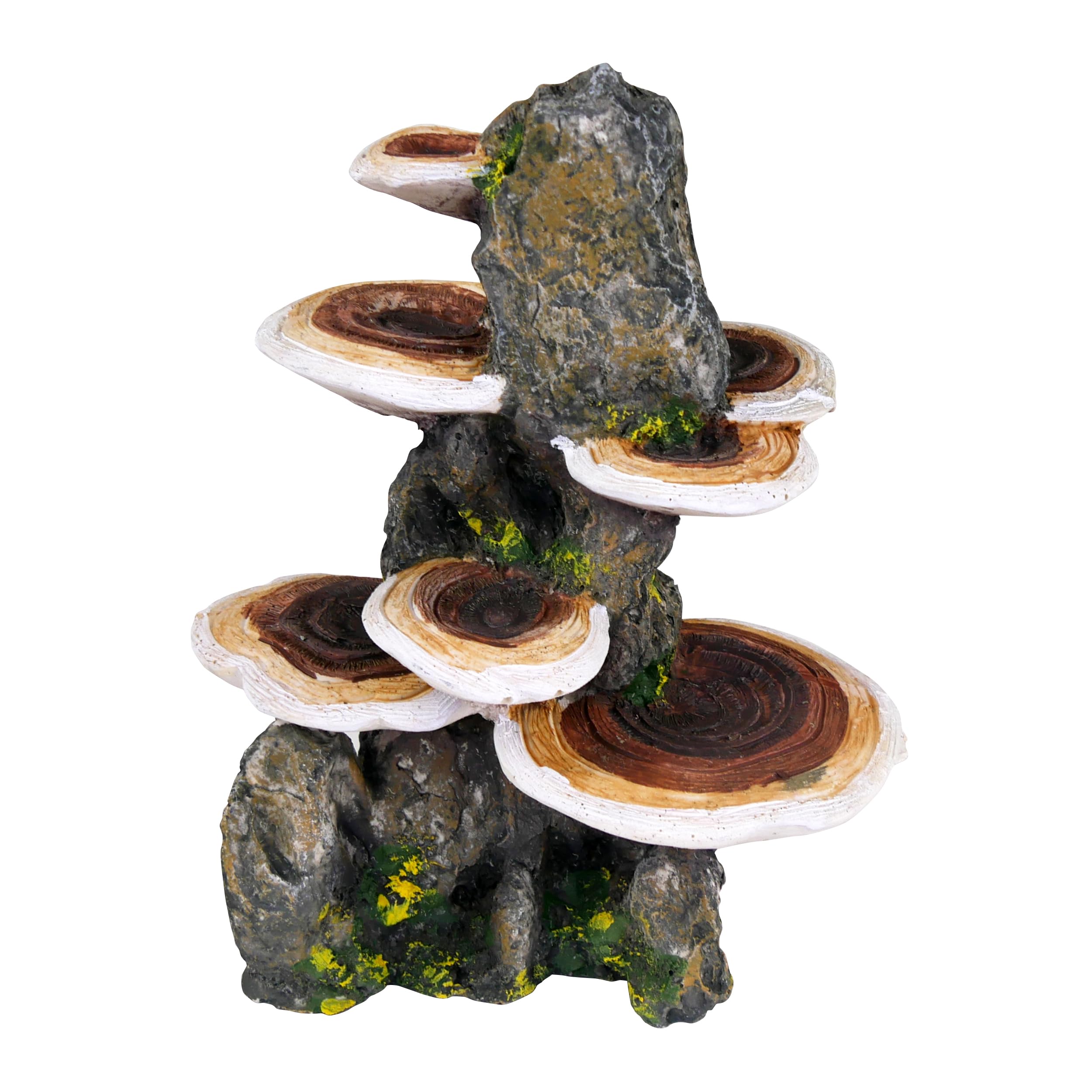 Penn-Plax Deco-Replicas Tree Trunk With Shelf Mushrooms Aquarium Decoration – Safe For Freshwater And Saltwater Fish Tanks – Medium