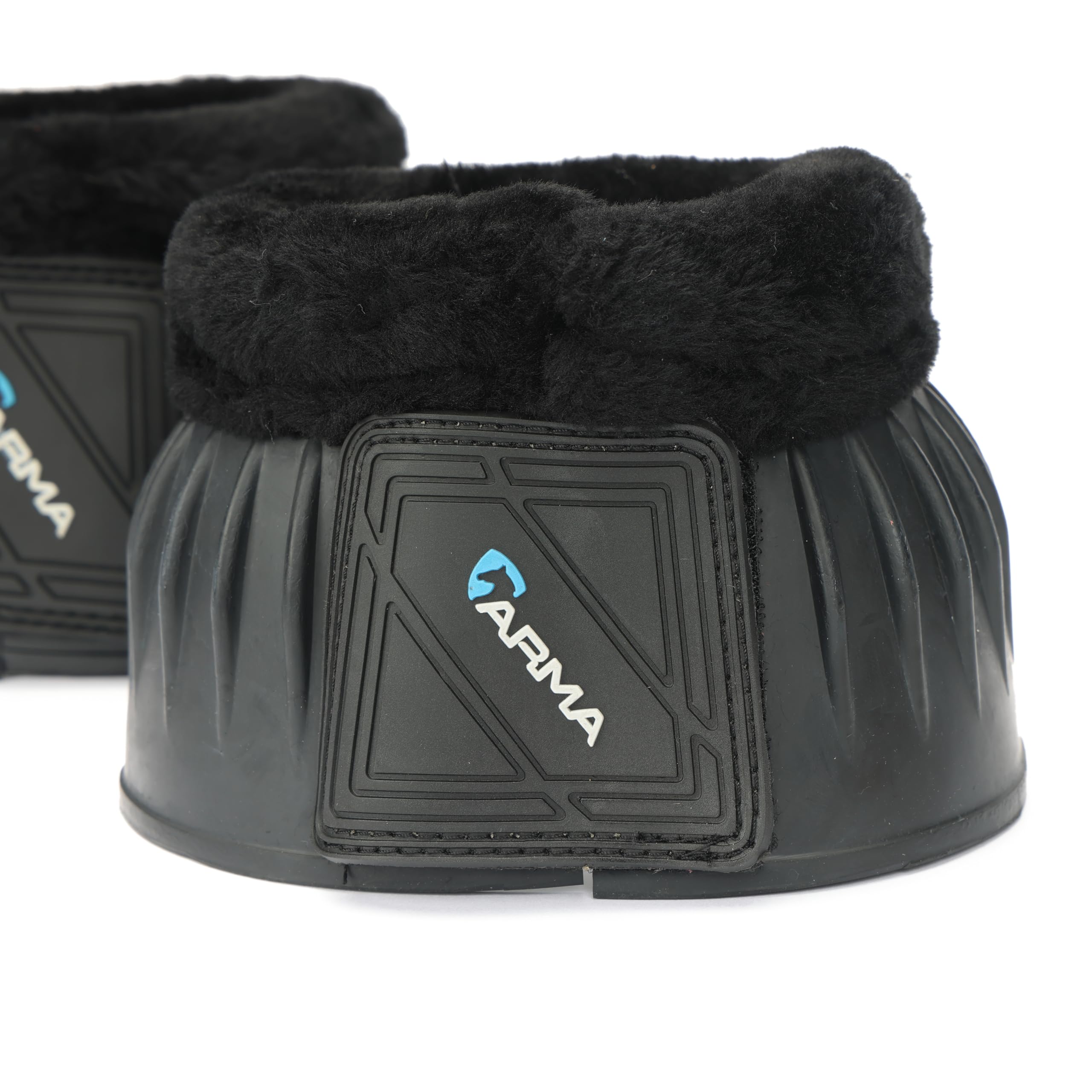 Shires ARMA Fleece Trim Bell Boot (Black, X-Full)