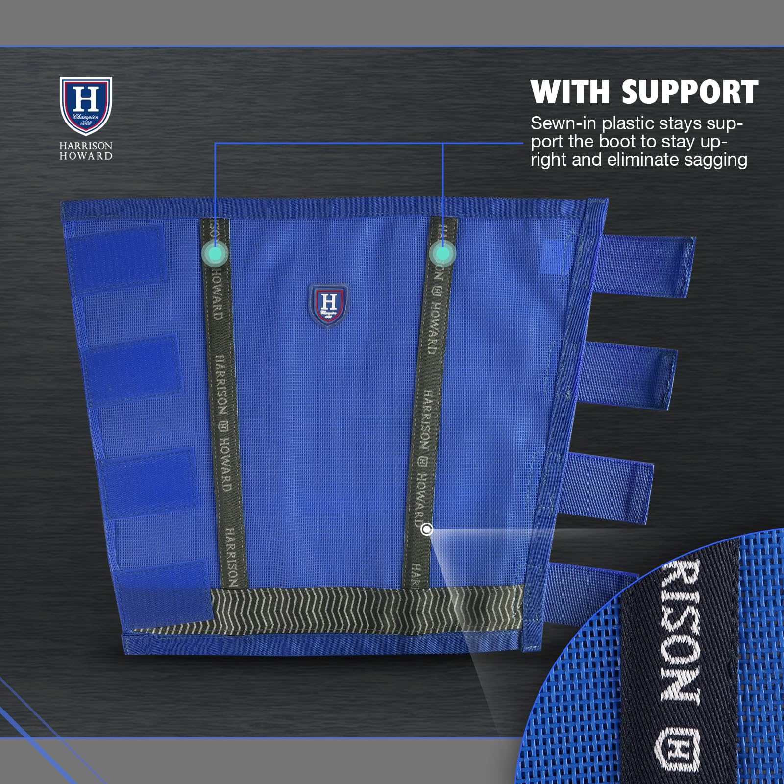 Harrison Howard Loose-Fitting Horse Fly Boots Uv-Protective Breathable Fine Mesh Leggins Comfortable Fly Boots With Reflective S