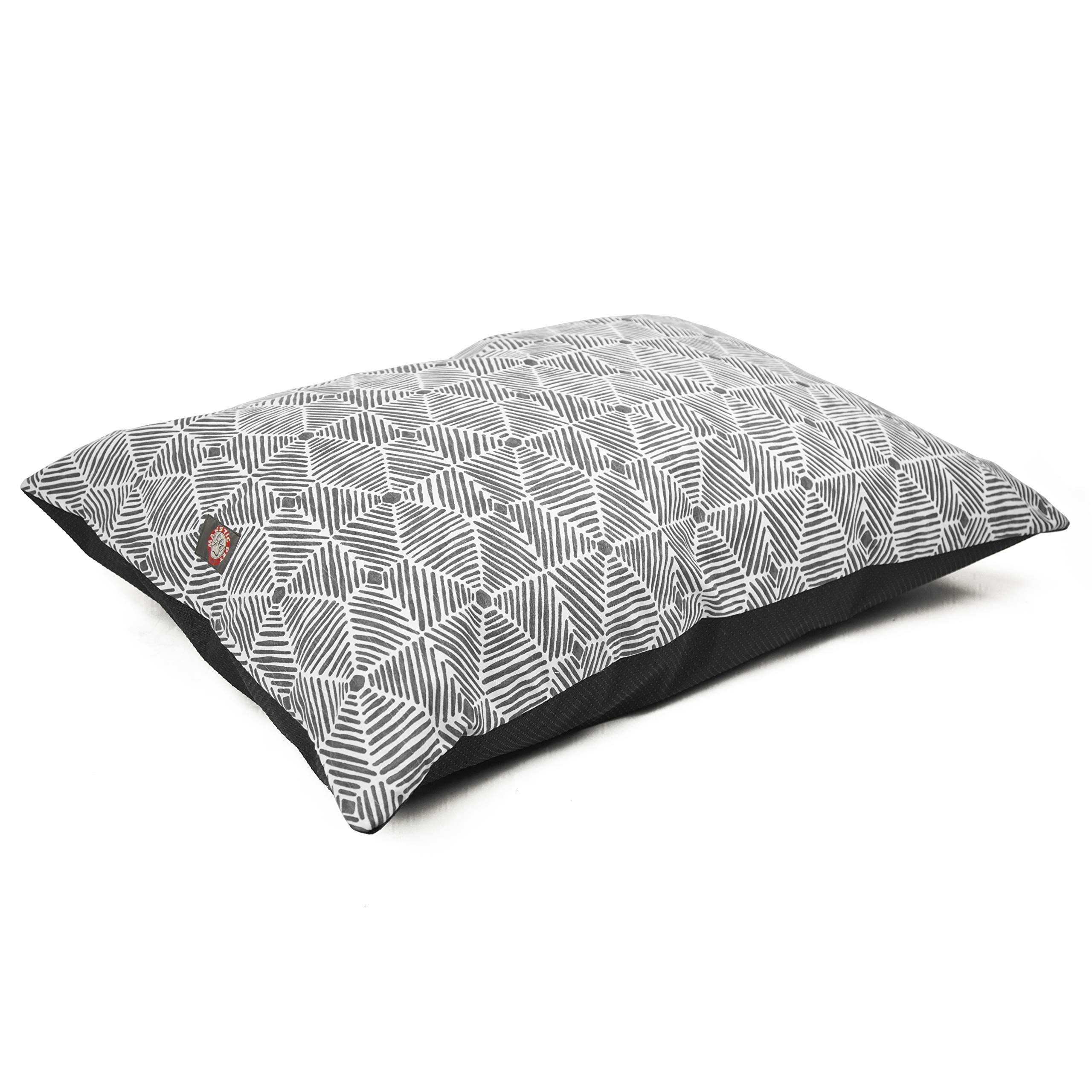 Majestic Pet Large Dog Bed - Washable Super Comfy Non-Slip Crate Bed - Dog Kennel Sleeping Mat - 46 x 35 Inch - Charlie Gray