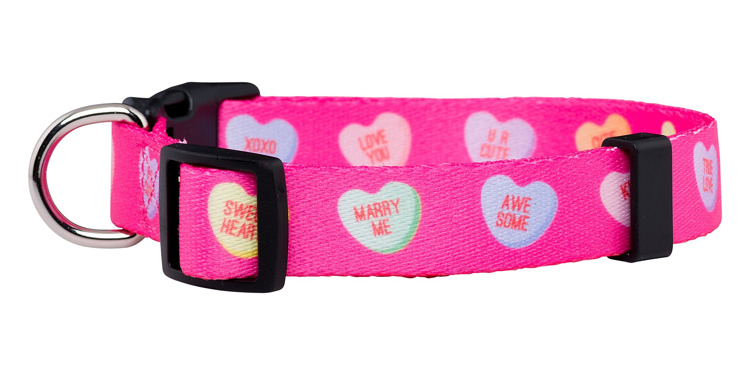Native Pup Valentines Dog Collar- Valentines Day Pet Collars- Valentine Girly Hearts- Pink Red Heart- Cute Boy Girl Puppy Gift-