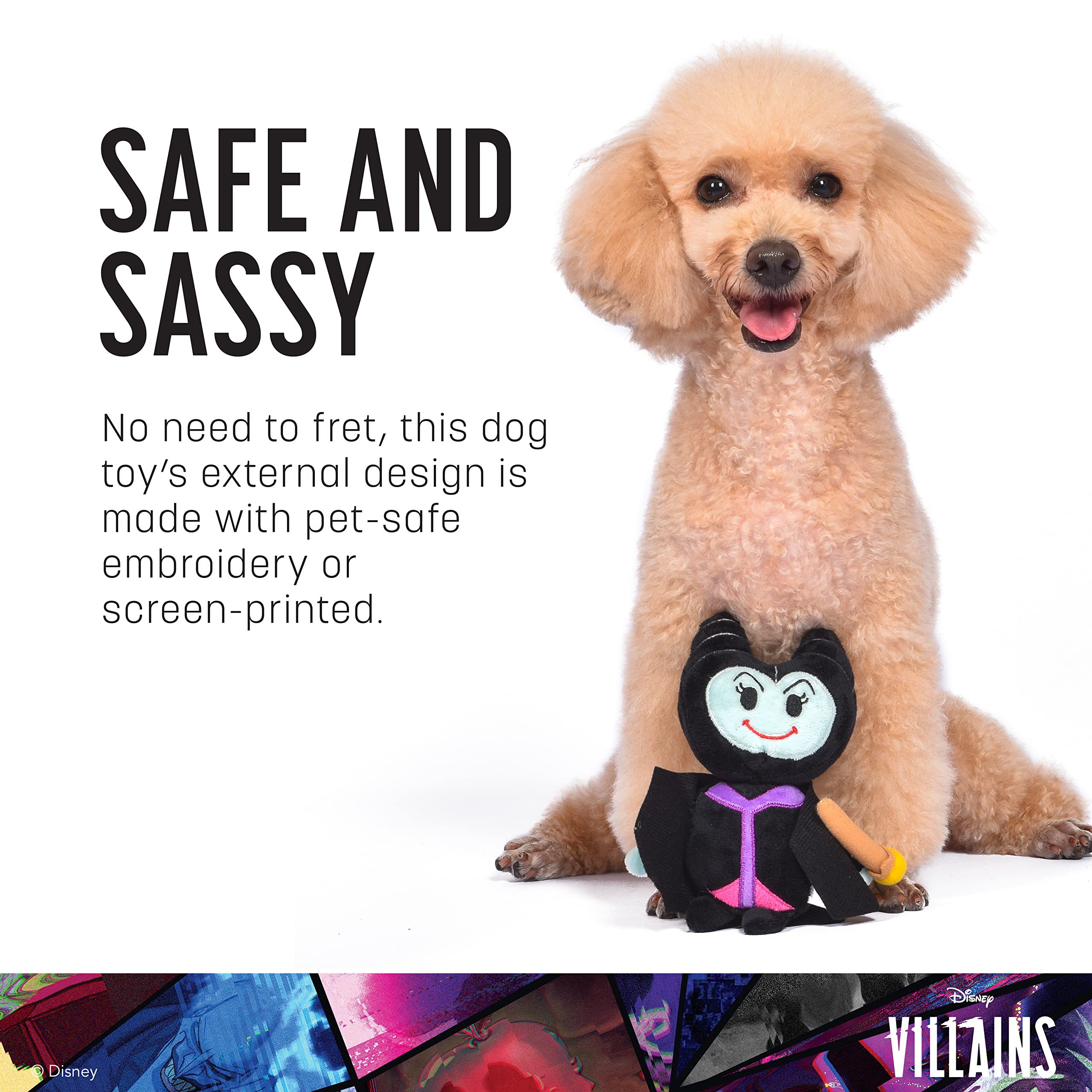 Disney For Pets Villains Maleficent 6' Plush Toy For Dogs | Maleficent Plush Dog Toy | Disney Movie Toys For All Dogs, Official