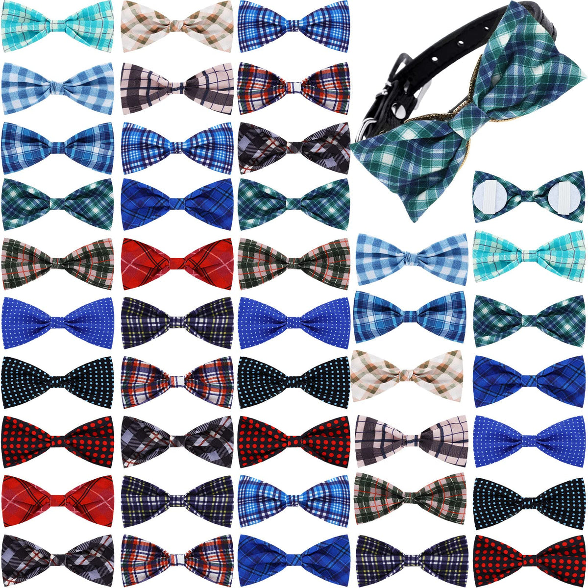16 Pieces Dog Bow Ties Slide Hawaiian Styles Dog Collar Attachment Bows With Rubber Bands Dog Bow Ties For Large Dogs Spring Sum
