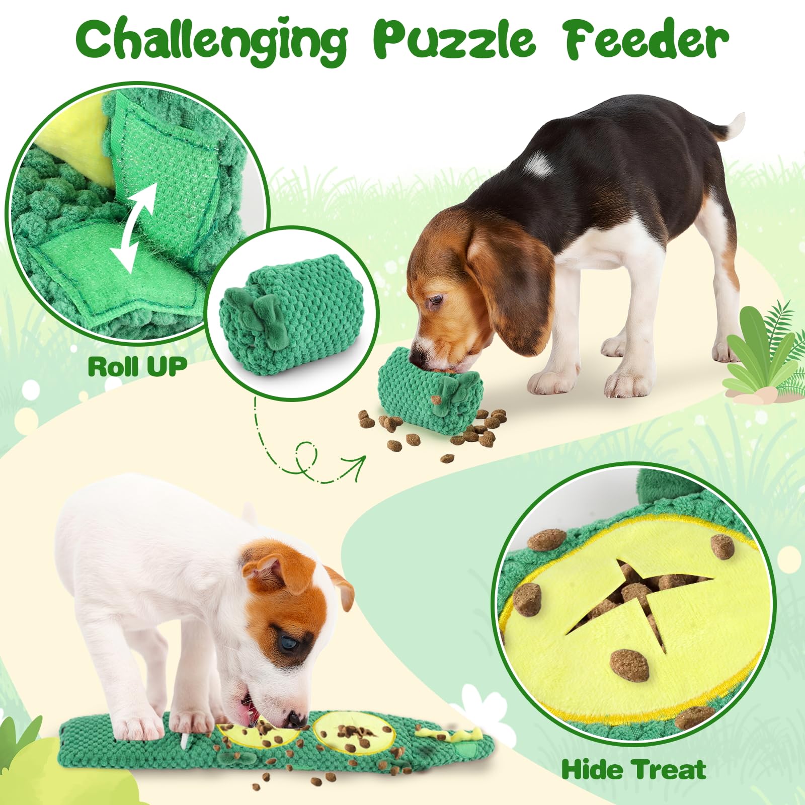 MRSOHRET 15 Pack Puppy Chew Toys for Teething, No Stuffing Squeaky Dog Toys Interactive Puzzle Toy, Dog Enrichment Toy Bundle wi