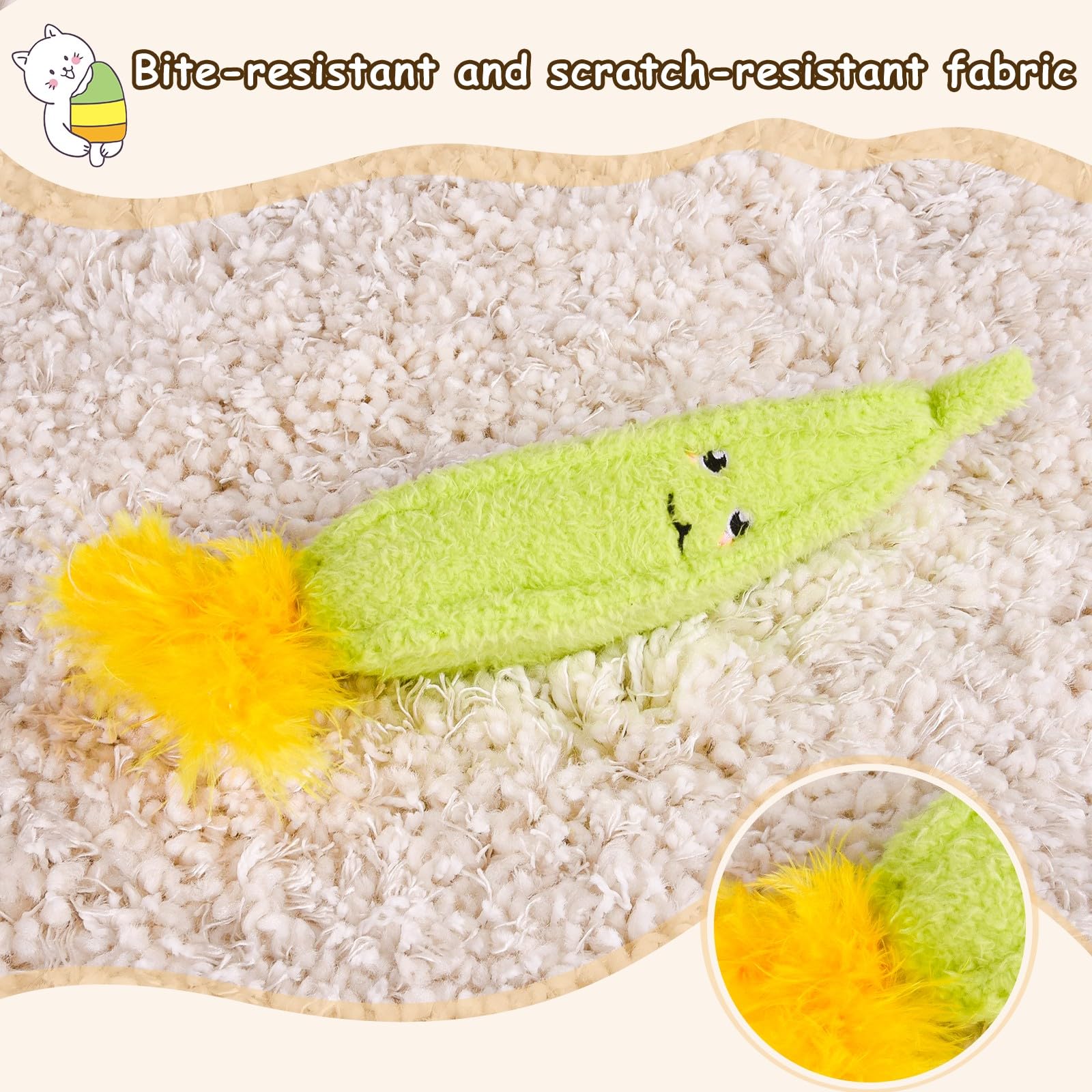 Orsda Cat Toys, Cat Wand Toy For Indoor Cats, Replacement Cat Teaser Toys, Interative Cat Toy For Cats With Bell, Cat Feather To