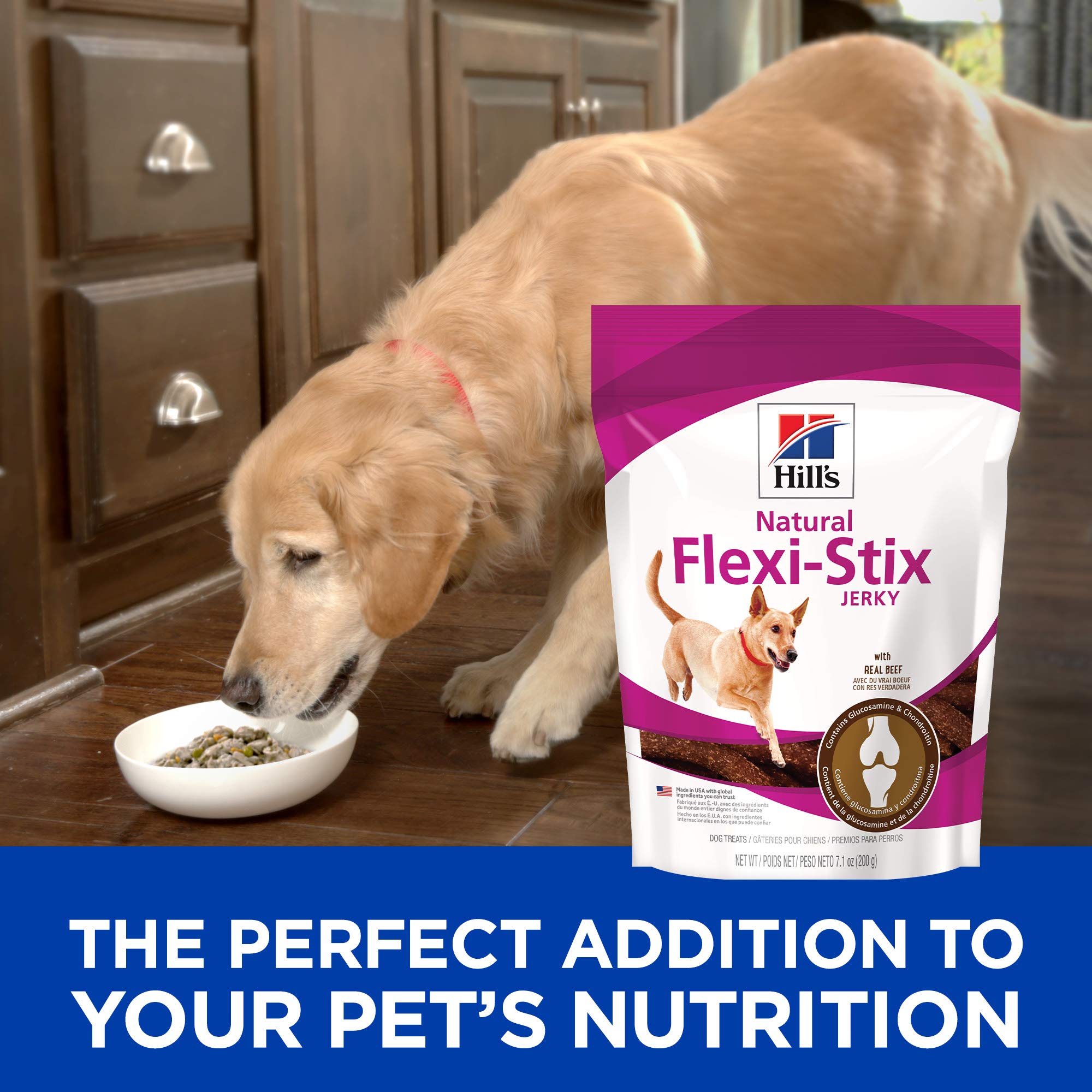 Hills Natural Flexi-Stix Jerky, All Life Stages, Great Taste, Dog Treats, Beef, 7.1 oz Bag