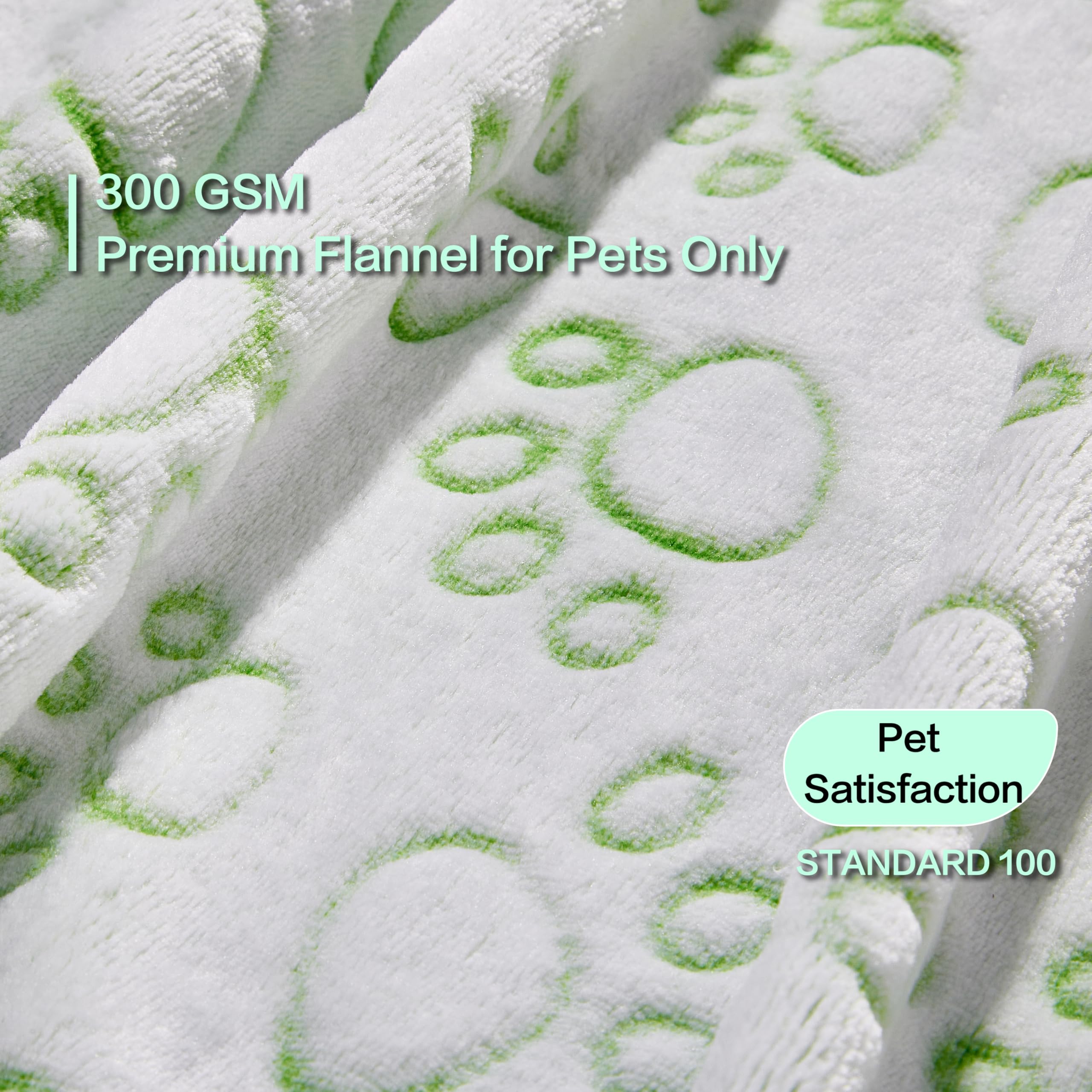 Green Throw Dog Blanket For Puppy Gifts, Dog Stuff Used For Pet Beds, Washable Soft Puppy Essentials Accesssories