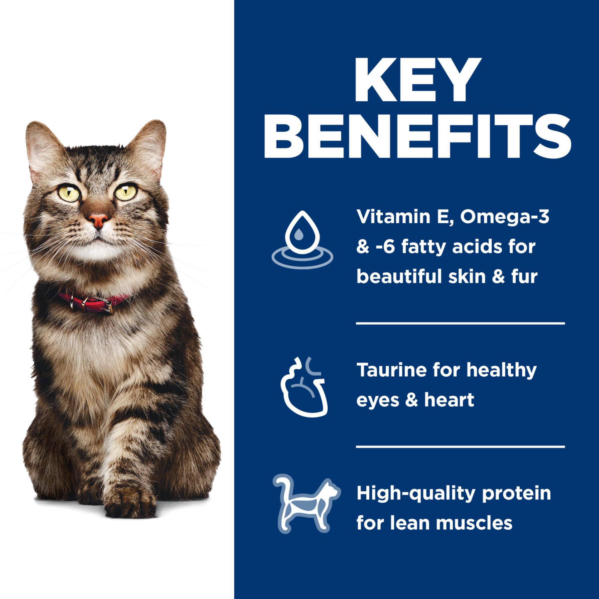 Hills Science Diet Hairball Control, Senior Adult 7+, Hairball Control Support, Dry Cat Food, Chicken Recipe, 7 lb Bag