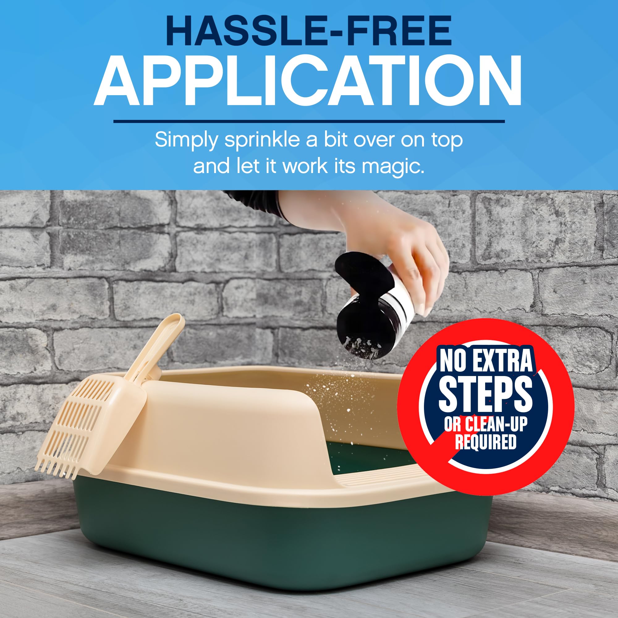 Odorable Cat Litter Deodorizer - Unscented Odor Eliminator & Litter Box Cleaner & Freshener, Non-Tracking, Dust-Free, Easy Clump