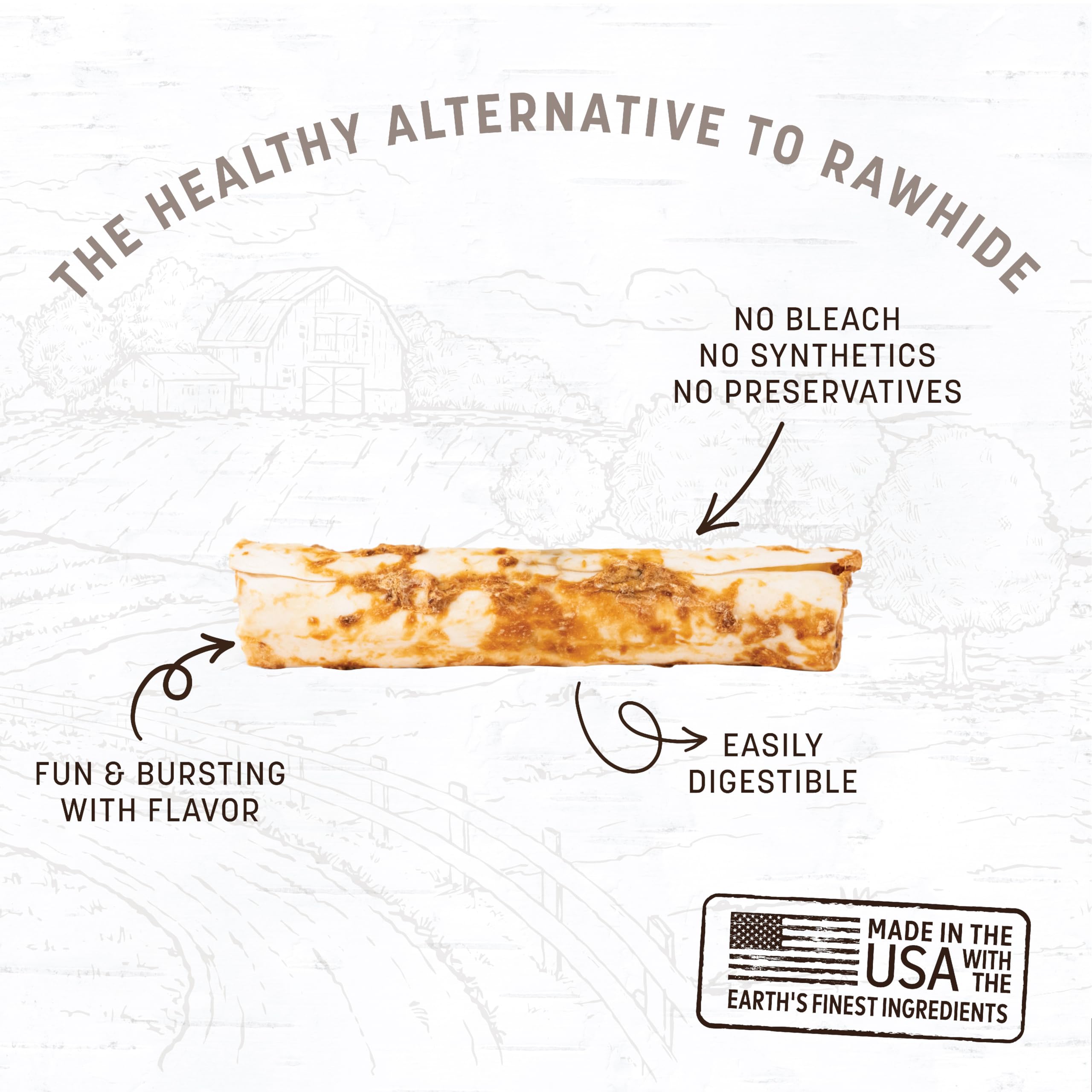 Earth Animal No Hide Salmon Dog Chews, Rawhide Free, Long Lasting, 2 Count (Pack of 3), Ideal for Large Aggressive Chewers