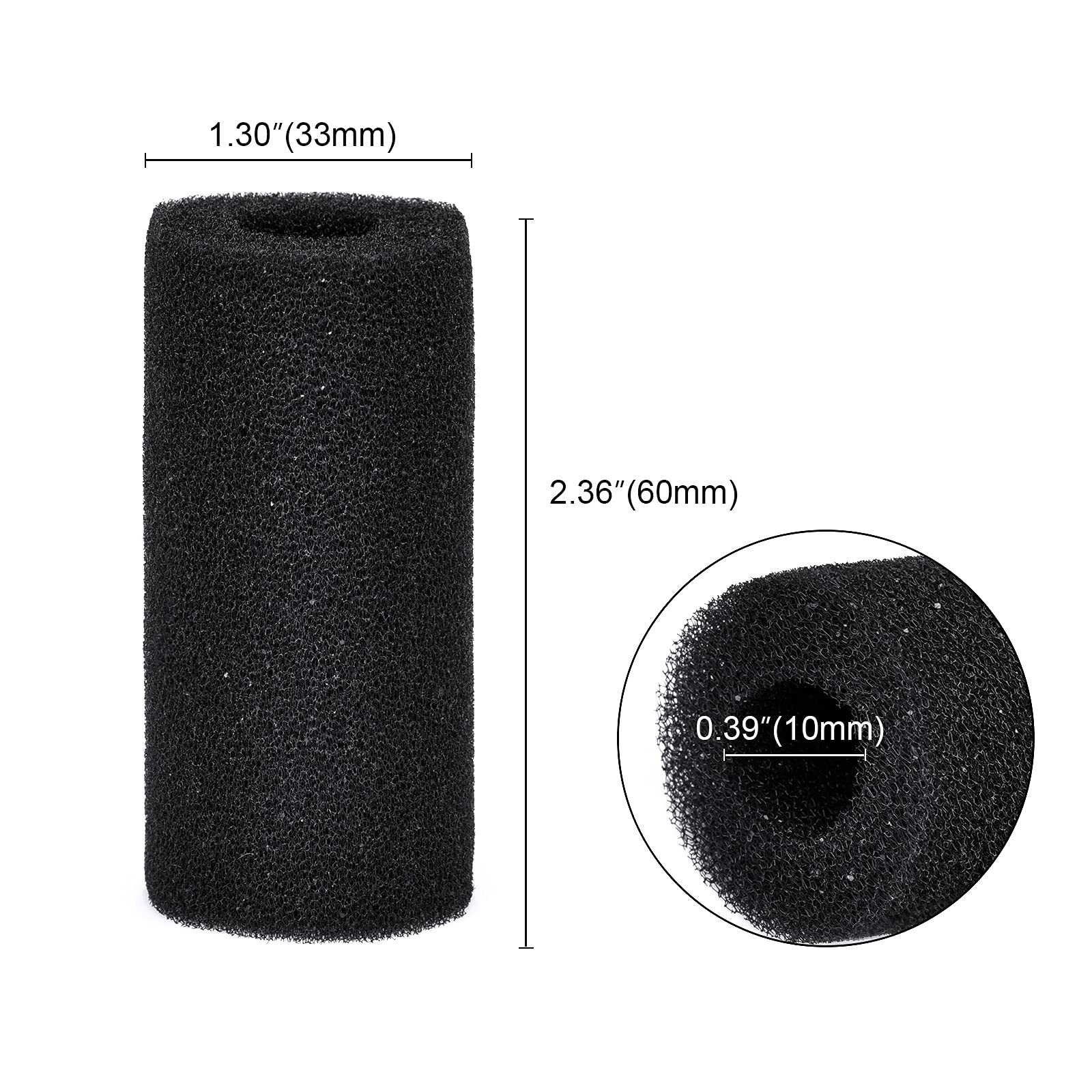 Weaverbird 4Pcs Pre-Filter Foam Sponge Roll Aquarium Filter Intake Cover For Aquarium Fish Tank (Small)