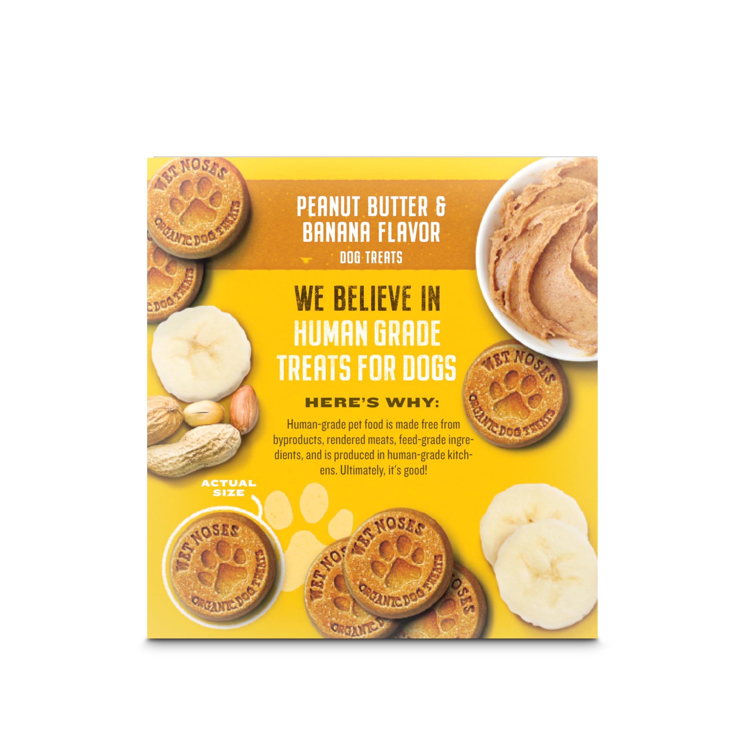 Wet Noses Organic Crunchy Dog Treats - for All Pet Sizes, Breeds - Senior Dog Snack - 100% Human-Grade - Delicious Chews for Dog