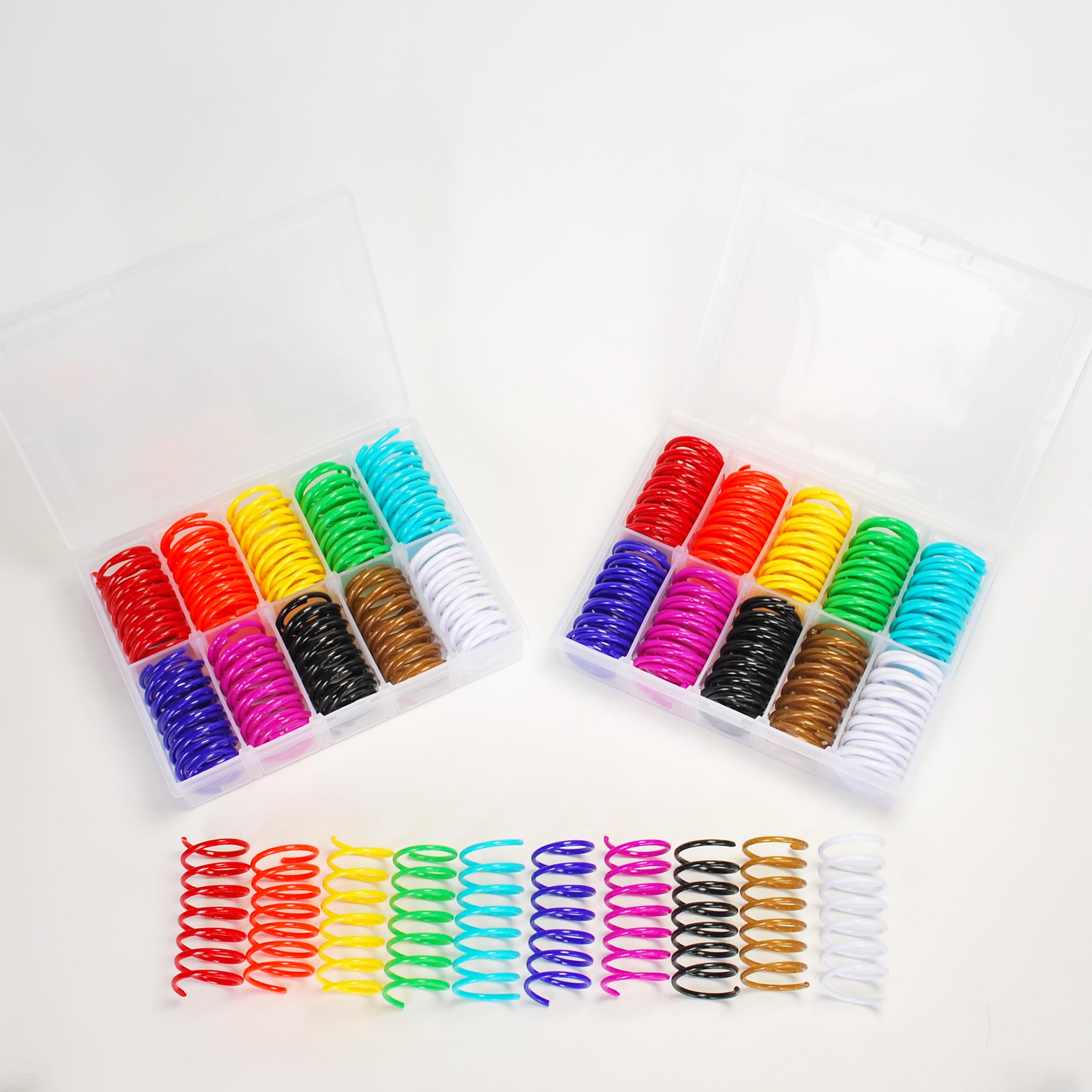JoyArrive 40Pcs 10 Colors Box Stored Springs for Indoor Cats, Cats Coil, Cat Interactive Toys, Cat Swatting Toy, Self-Play Toys,