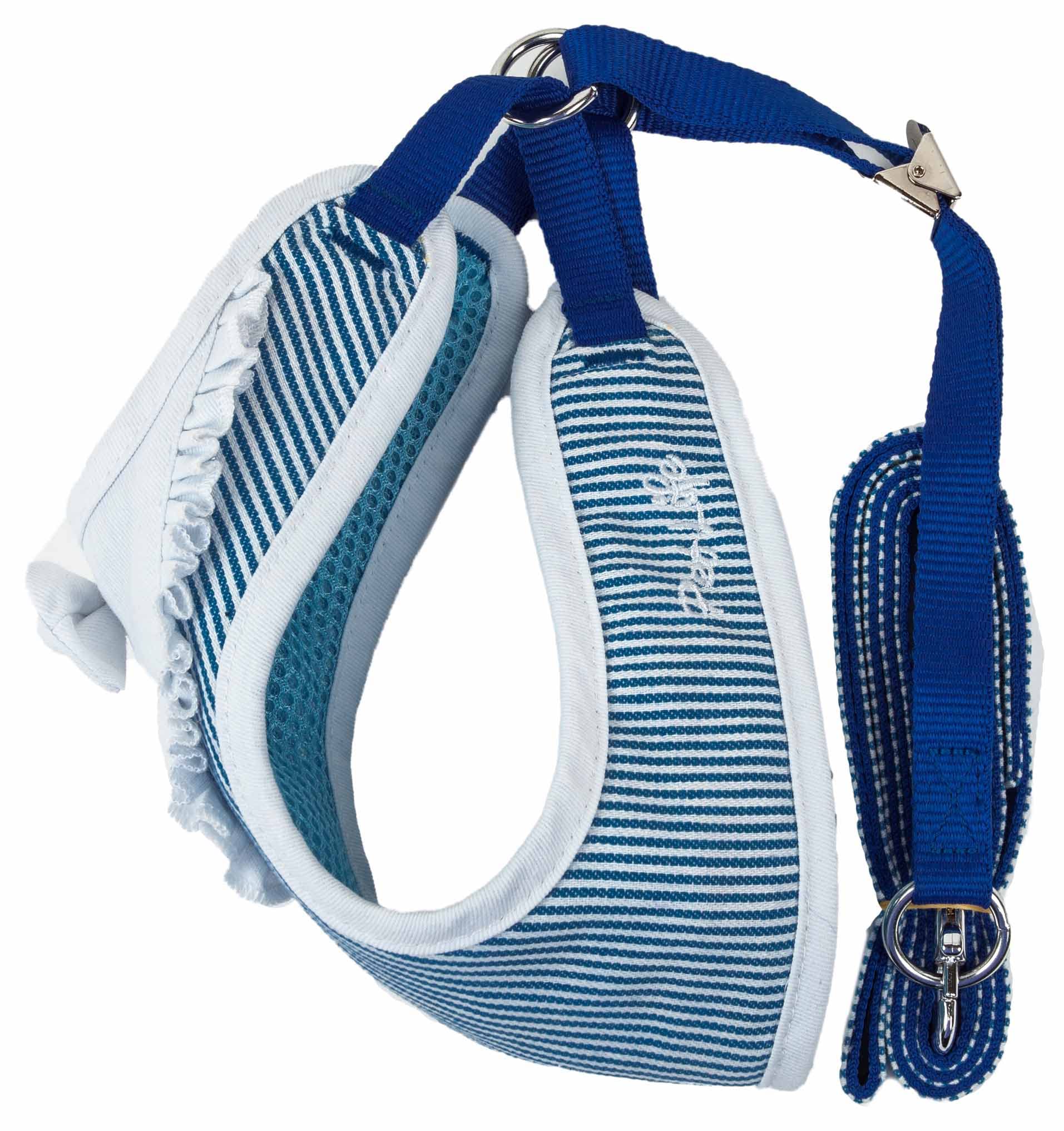 Pet Life  Luxe Collection Spawling 2-in-1 Dog Harness and Leash with Ruffled pet Collar and Fashion Dog Bowtie - Pet Harness and