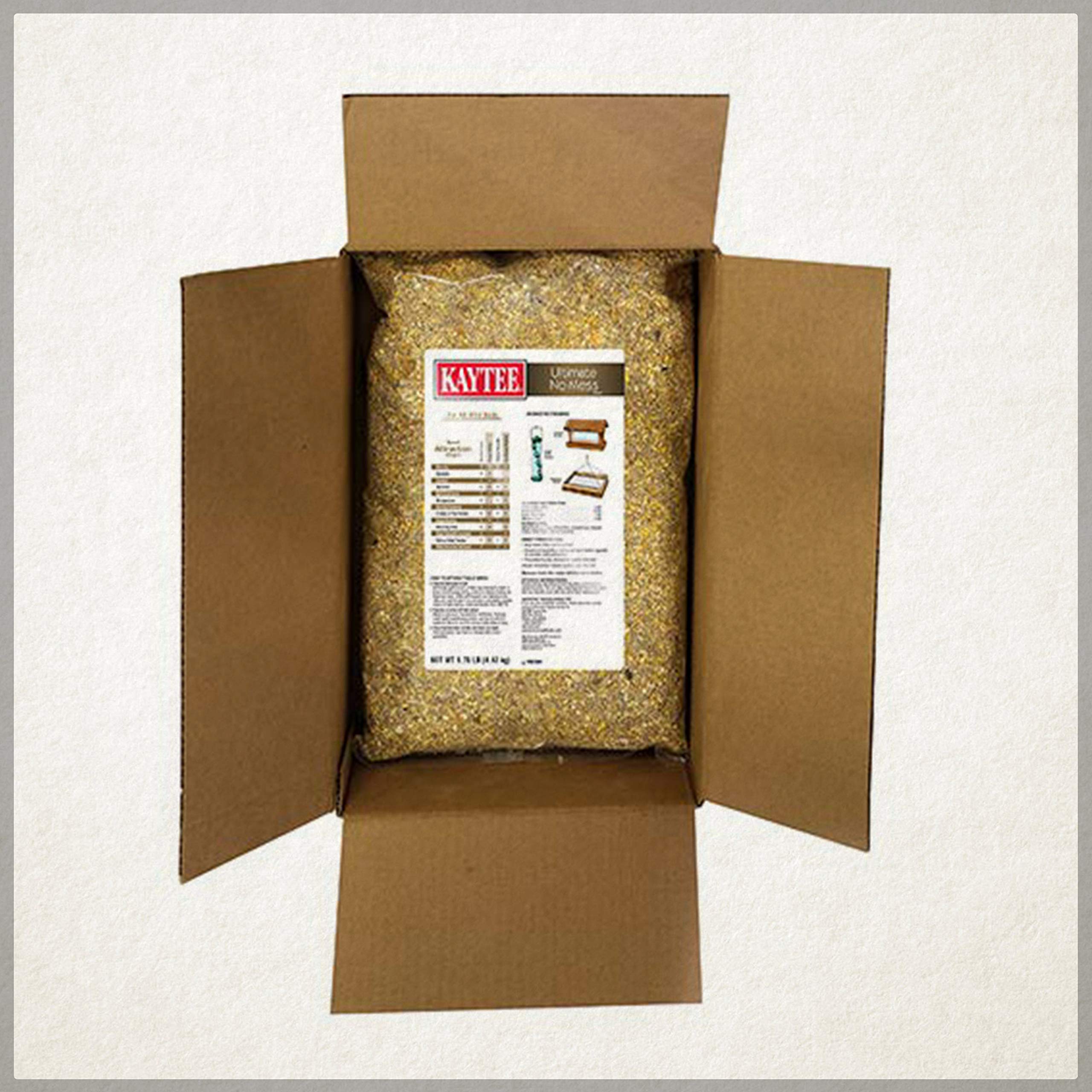 Kaytee Wild Bird Ultimate No Mess Wild Bird Food Seed For Cardinals, Finches, Chickadees, Nuthatches, Woodpeckers, Grosbeaks, Ju