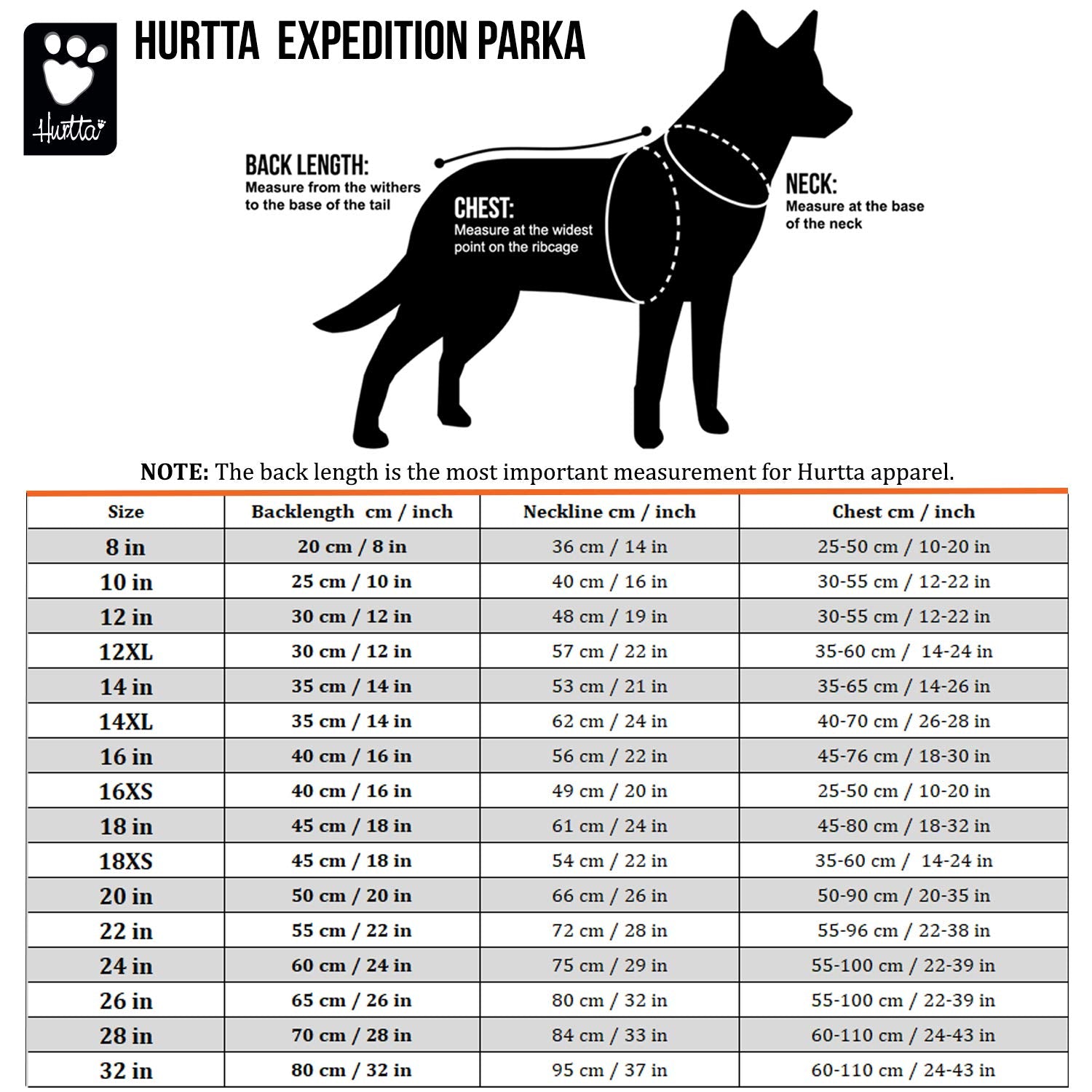 Hurtta Expedition Parka, Winter Dog Coat, Blackberry, 12 In