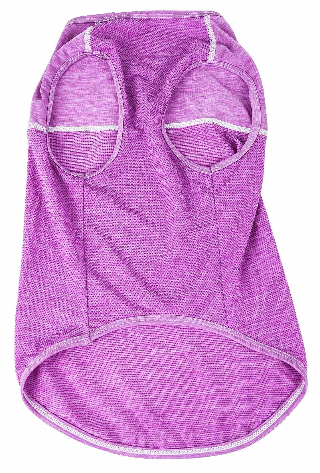 Pet Life Active 'Aero-Pawlse' Heathered Quick-Dry And 4-Way Stretch-Performance Dog Tank Top T-Shirt(D0102H7Ltwy.)