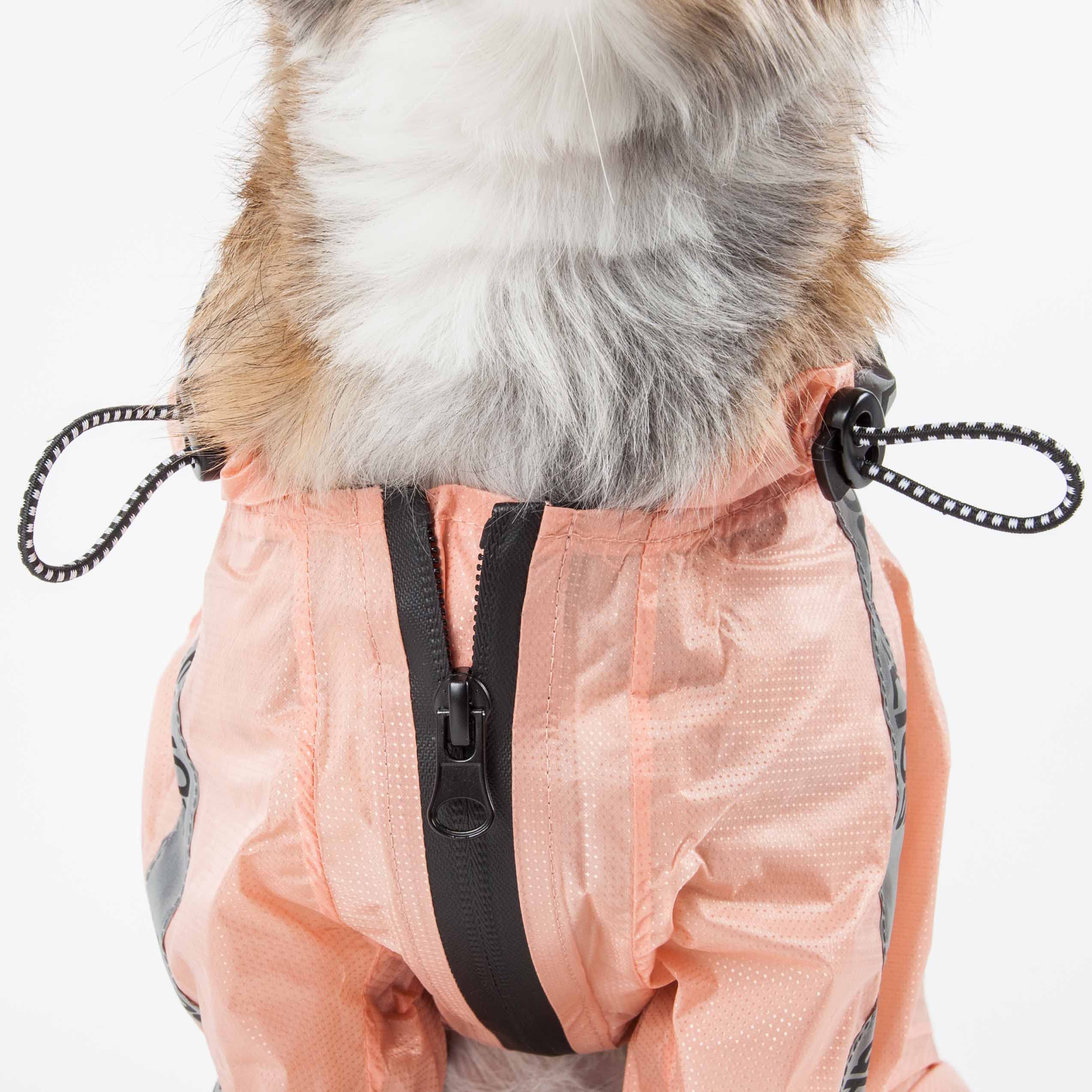 Dog Helios Torrential Shield Waterproof And Adjustable Full Body Dog Raincoat, Md, Pink