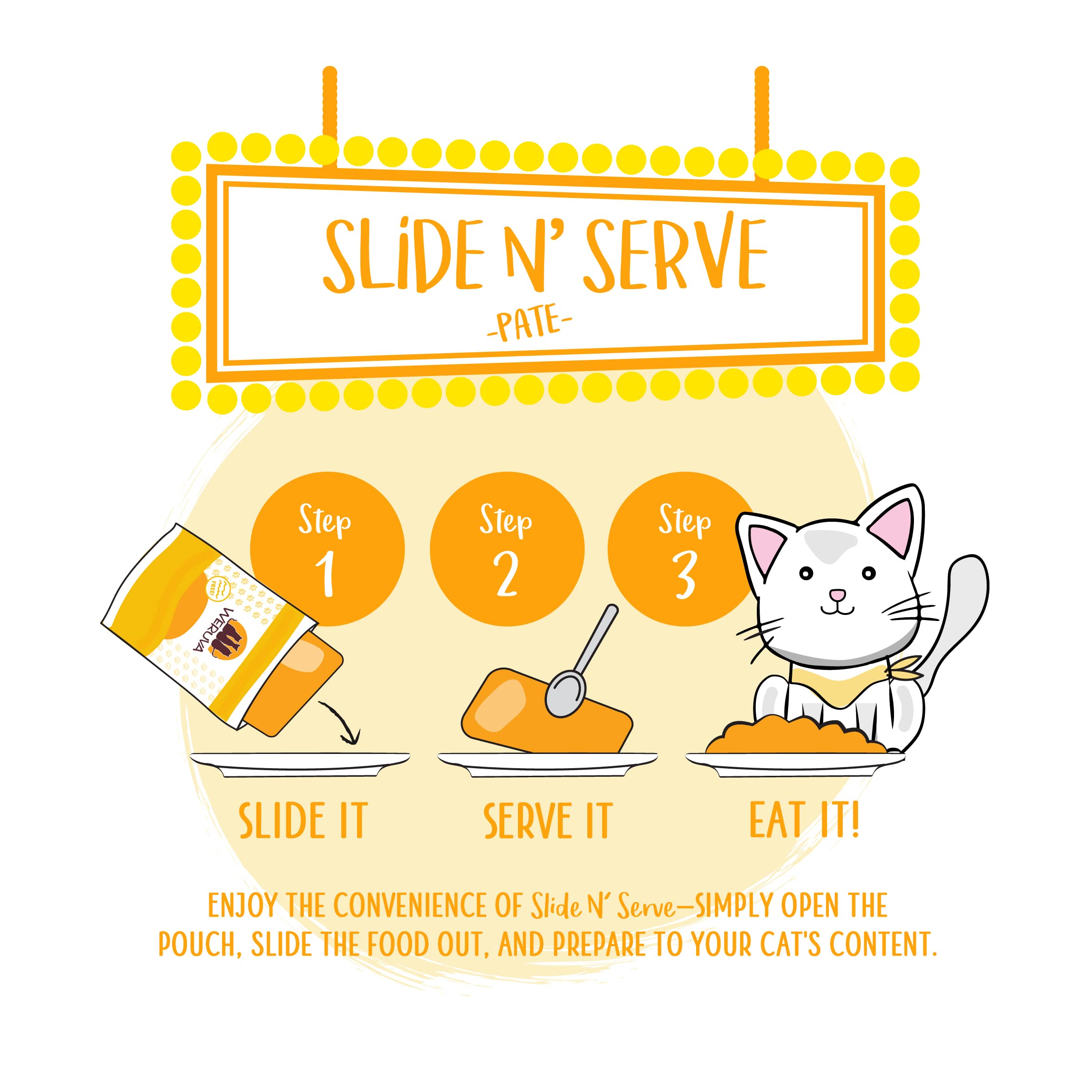 Weruva Wet Cat Food, The Slice is Right with Wild Caught Salmon Pate, 2.8oz Slide N Serve Pouch, Pack of 12