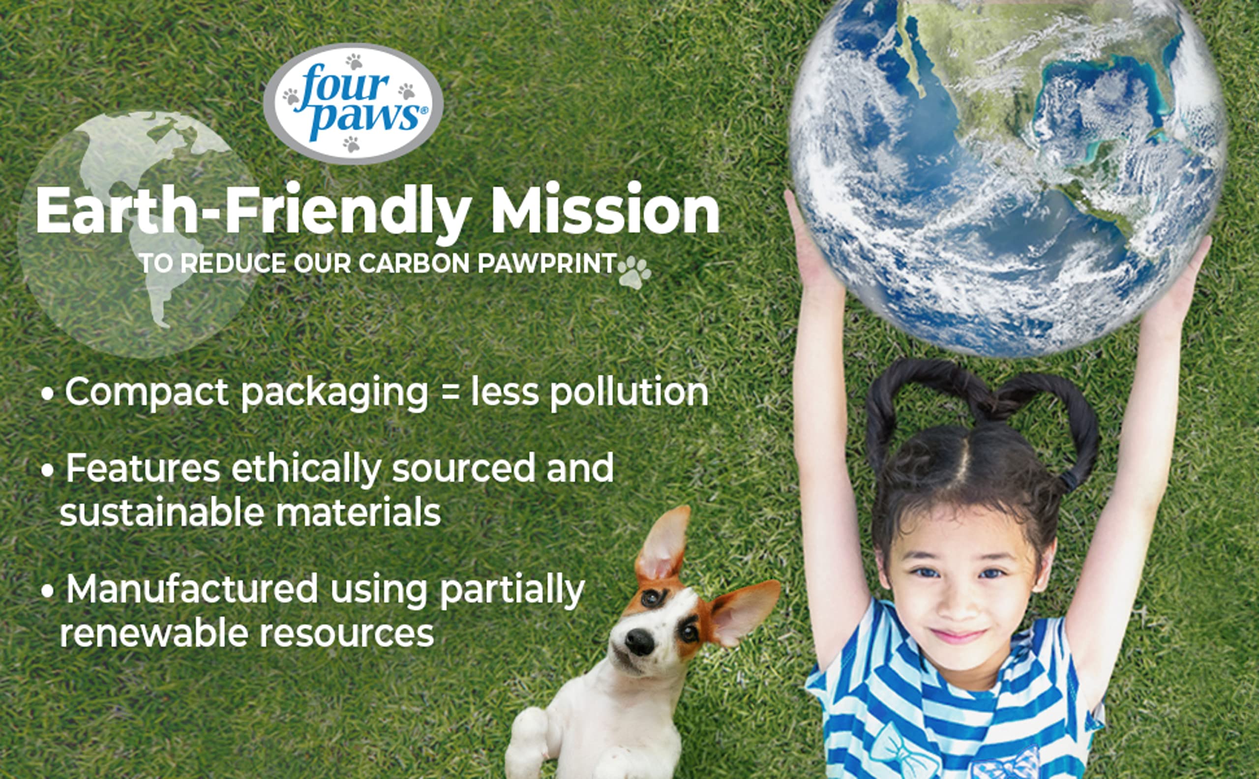 Four Paws Cotton Web Dog Lead Black 30 Feet