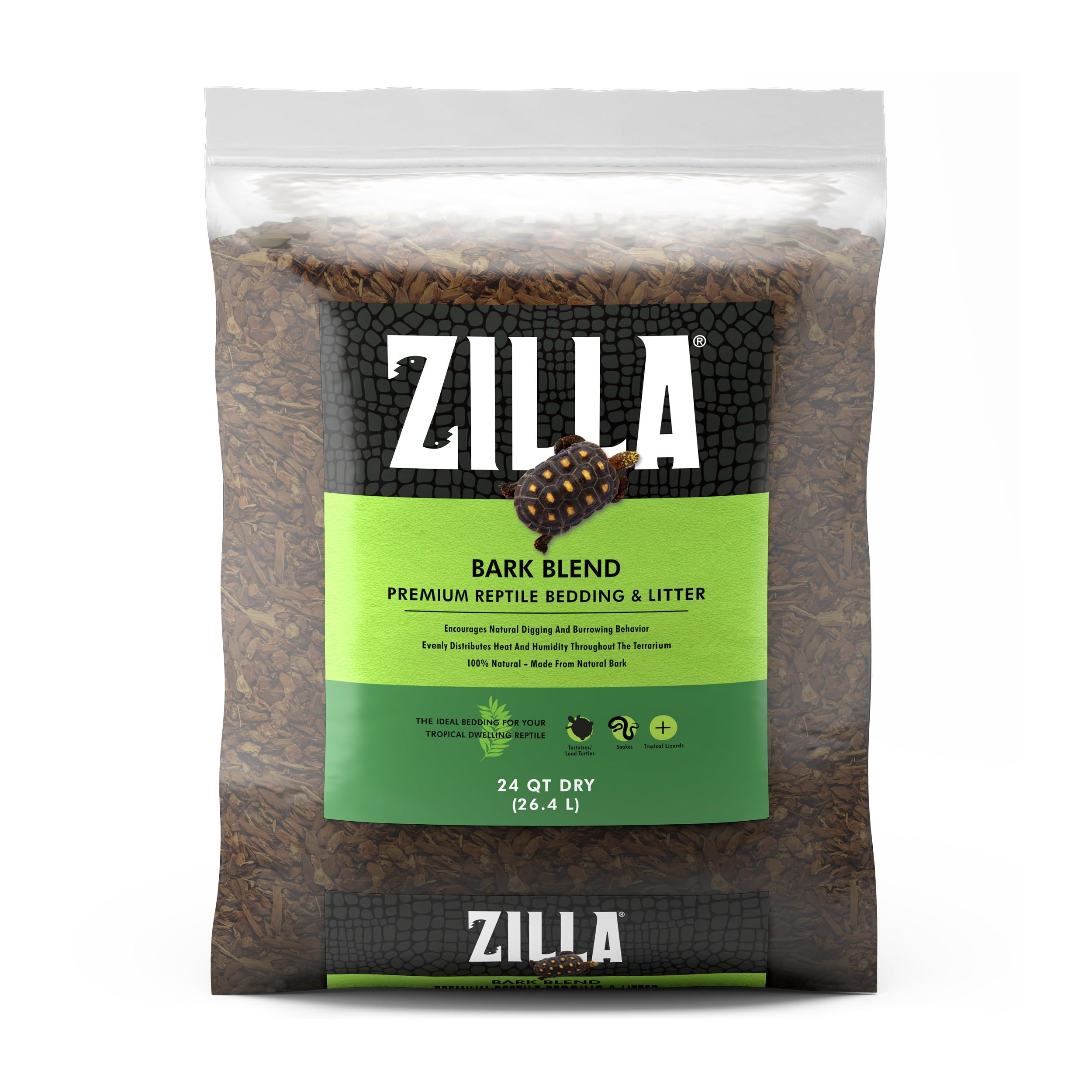 Zilla Bark Blend, Organic Fir Bark For Tropical And Forest Habitats, 24 Quarts