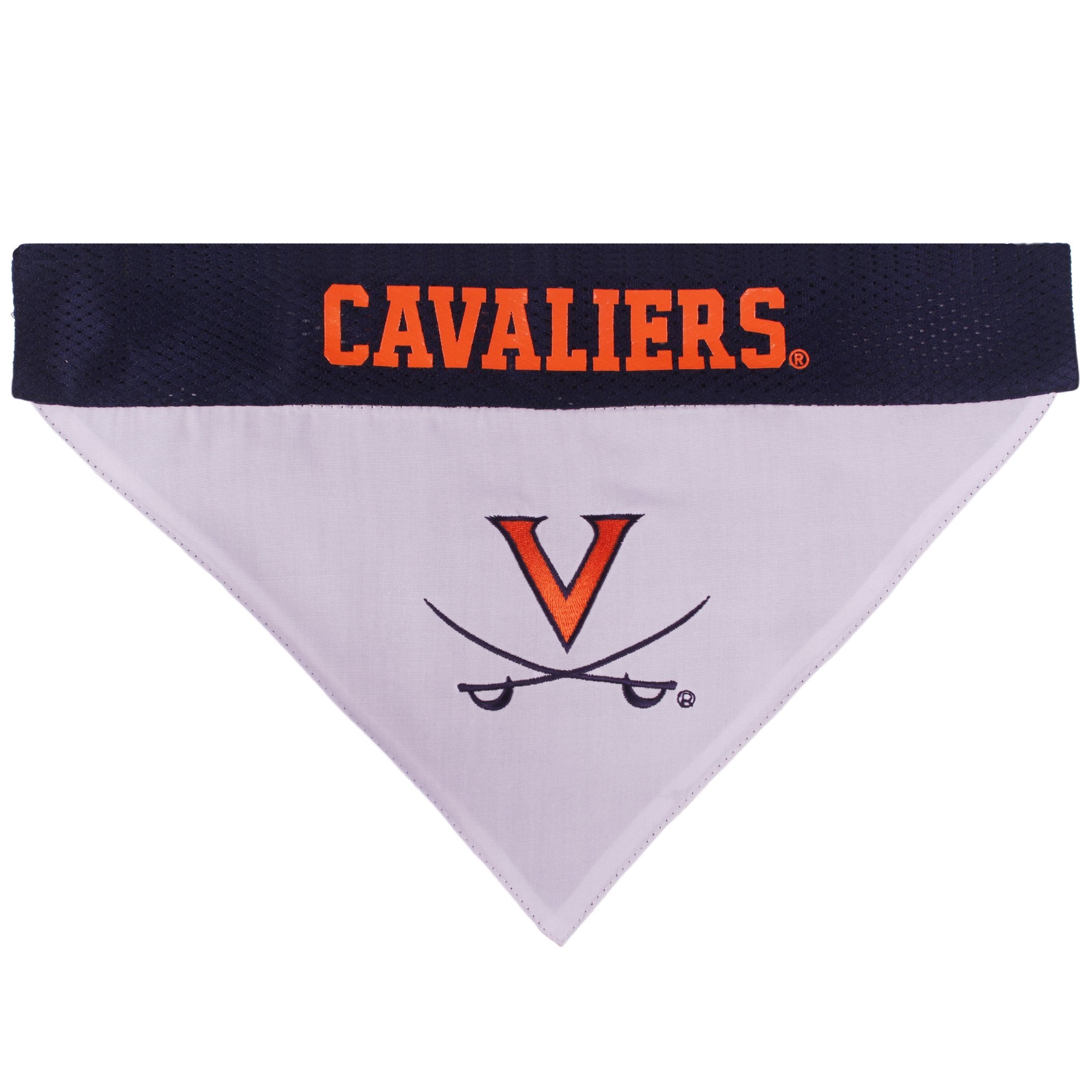 Pets First Collegiate Pet Accessories, Reversible Bandana, Virginia Cavaliers, Small/Medium