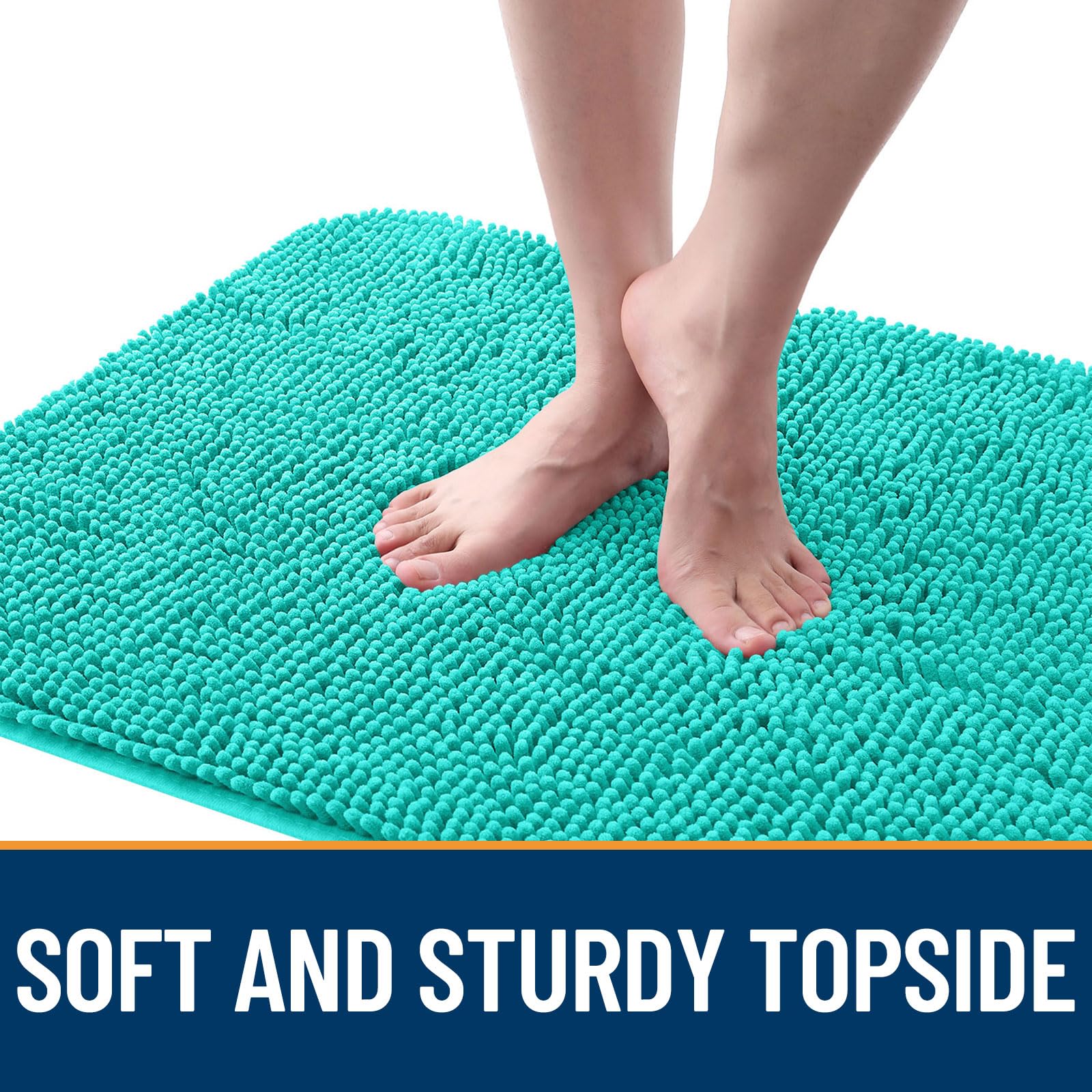 OLANLY Dog Door Mat for Muddy Paws 40x32, Absorbs Moisture and Dirt, Absorbent Non-Slip Washable Doormat, Quick Dry Chenille Mud