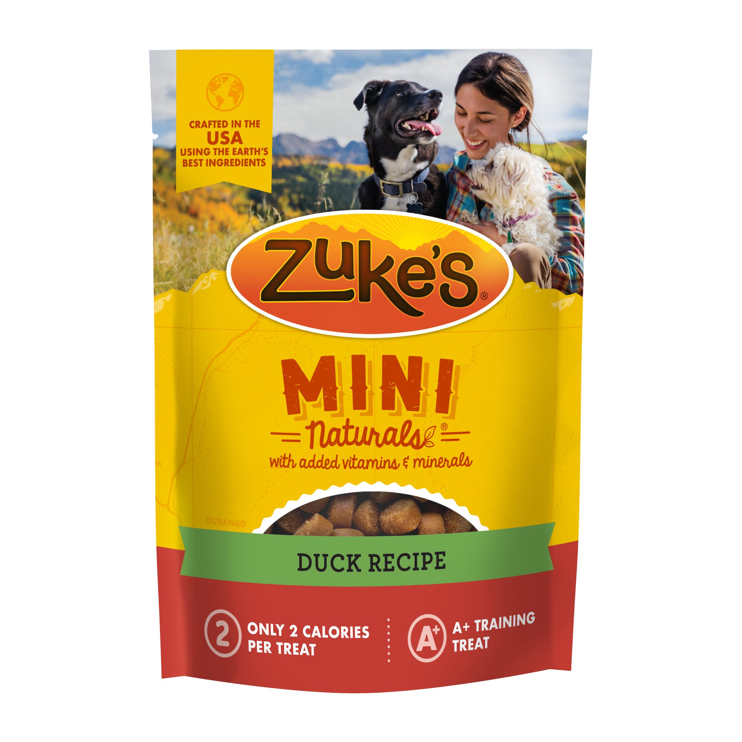 Zukes Mini Naturals Dog Training Treats for Dogs of All Sizes, Pet Treats made with Real Duck,16 oz. Resealable Pouch - 16 oz. B
