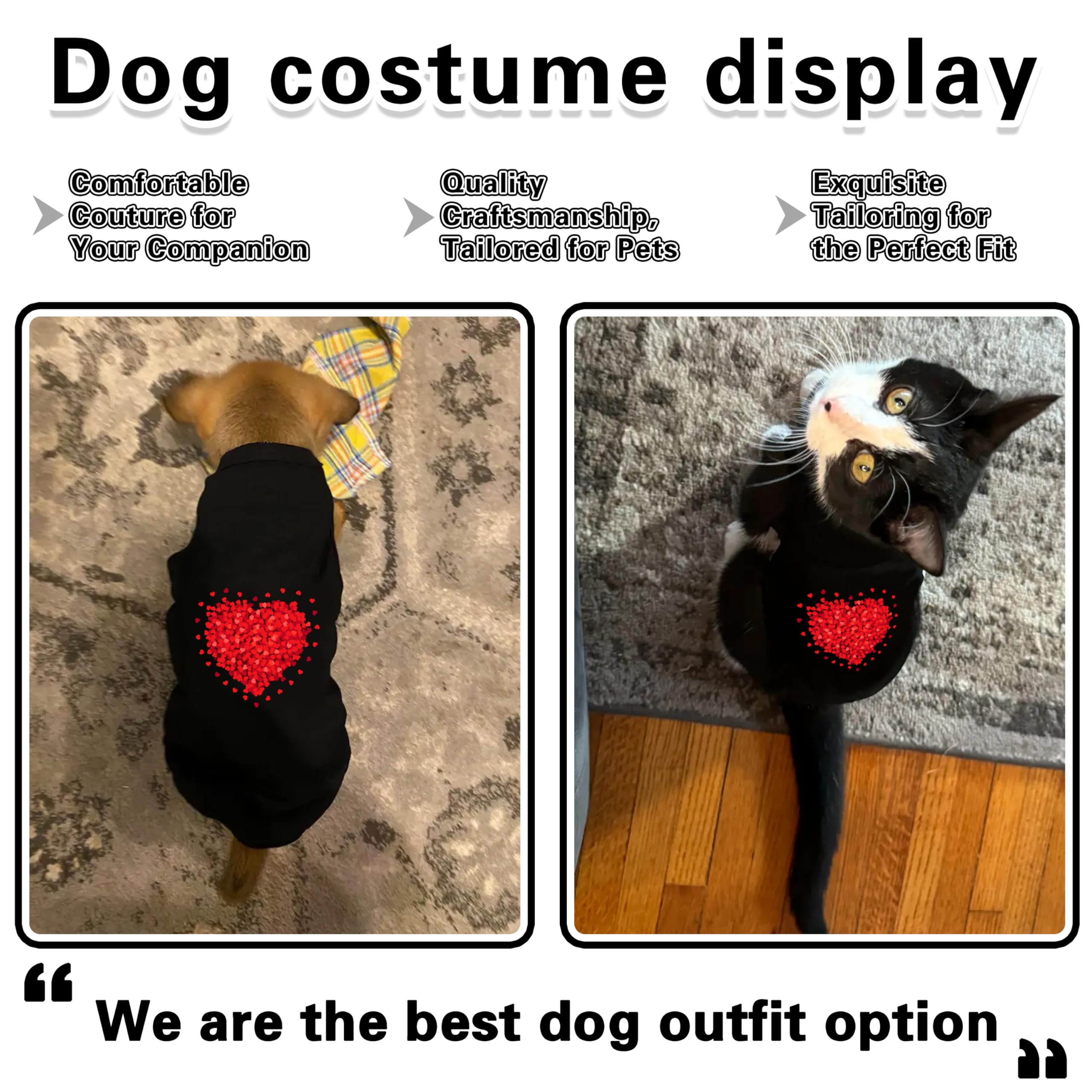 Comfortable Polyester-Cotton Dog Shirt - Romantic Rose Petals Heart Pattern, Perfect For Small & Medium Dogs, Soft & Stylish Pet