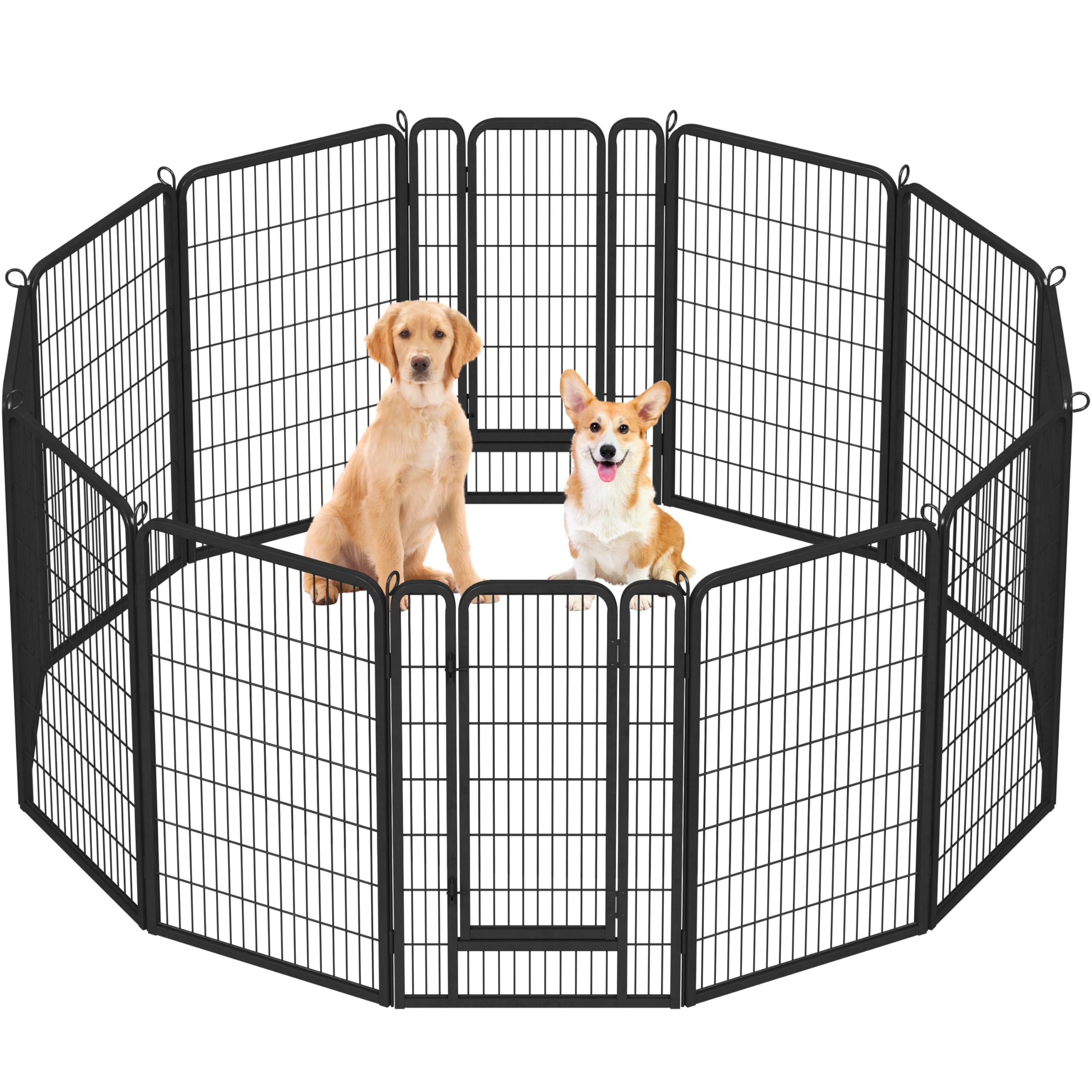 Yaheetech Dog Playpen Outdoor, 47 Inch 12 Panels Dog Pen Indoor Heavy Duty Puppy Exercise Pen Metal Pet Fence For Rv Camping/Yar