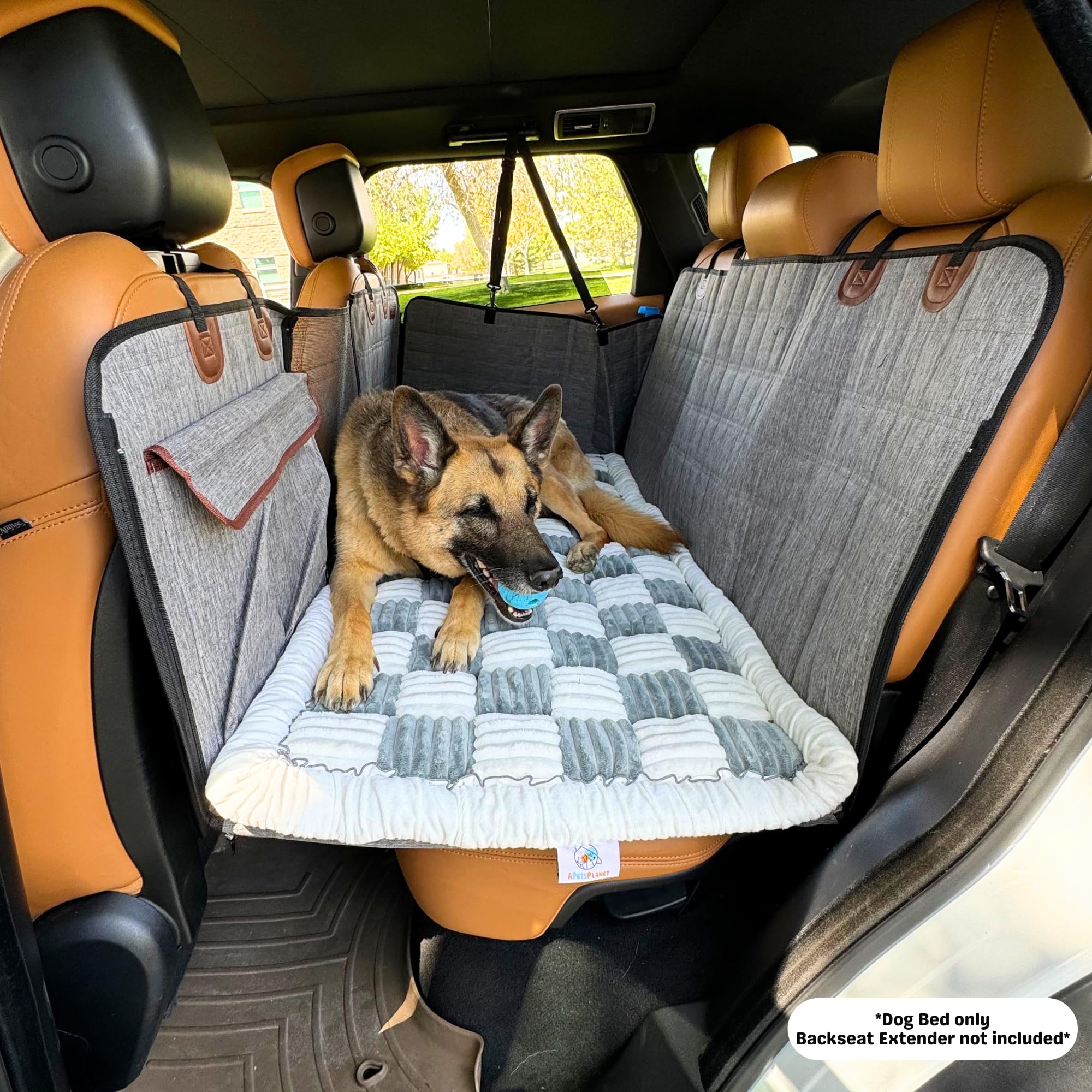 Plaid Dog Bed, Plaid Couch Cover, Non-Slip Bottom, Pet Bed Mat, Custom Fit for Backseat Extenders, and Seat Covers, Dog Travel B