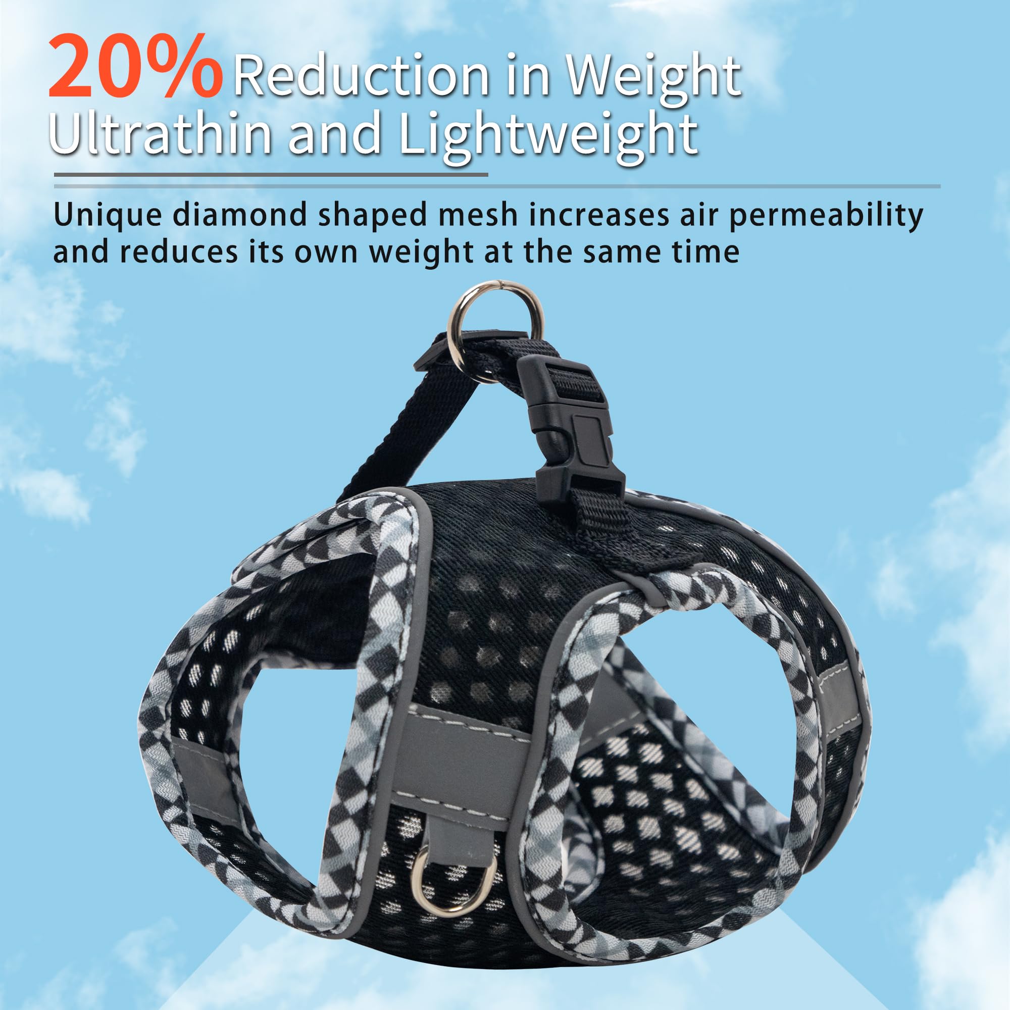 Joypaws Summer Pet Supply No Pull, Step In Adjustable Dog Harness With Padded Vest For Hot Weather, Escape Proof Ultra Thin Soft