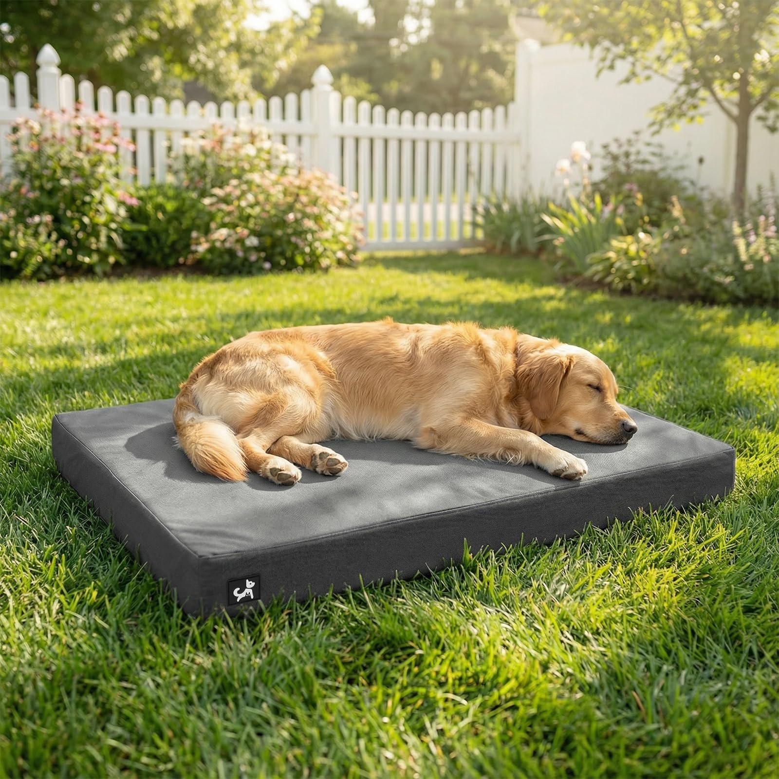 Sytopia 42 Inch Canvas Orthopedic Dog Bed for Large and Medium Dogs, Outdoor and Indoor Pet Bed, Waterproof & Washable Removable