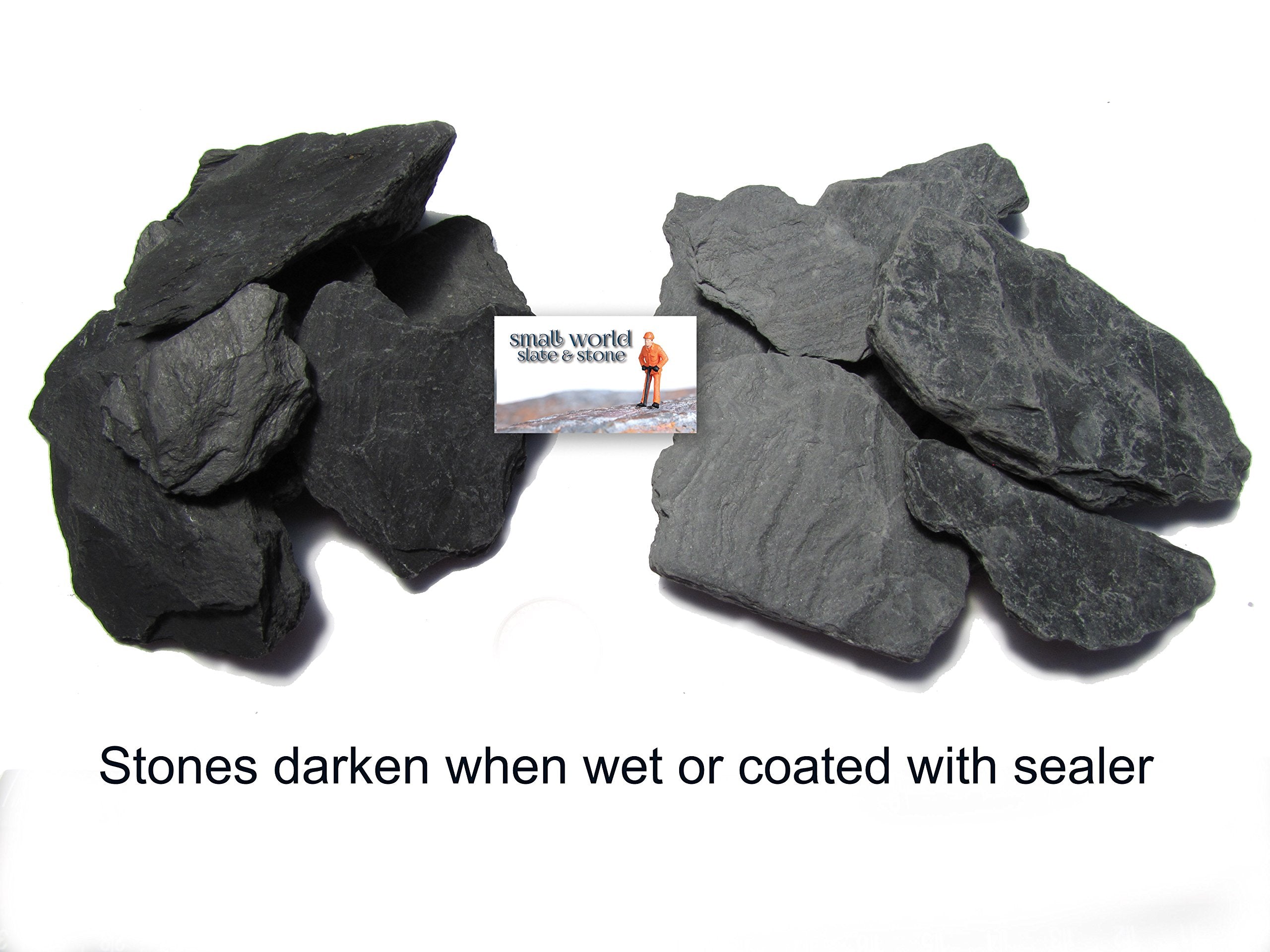 Natural Slate Stone 1 to 3 Inches - USA Sourced and Packaged for Aquascaping Aquariums, Terrariums, Paludariums, Reptile Enclosu