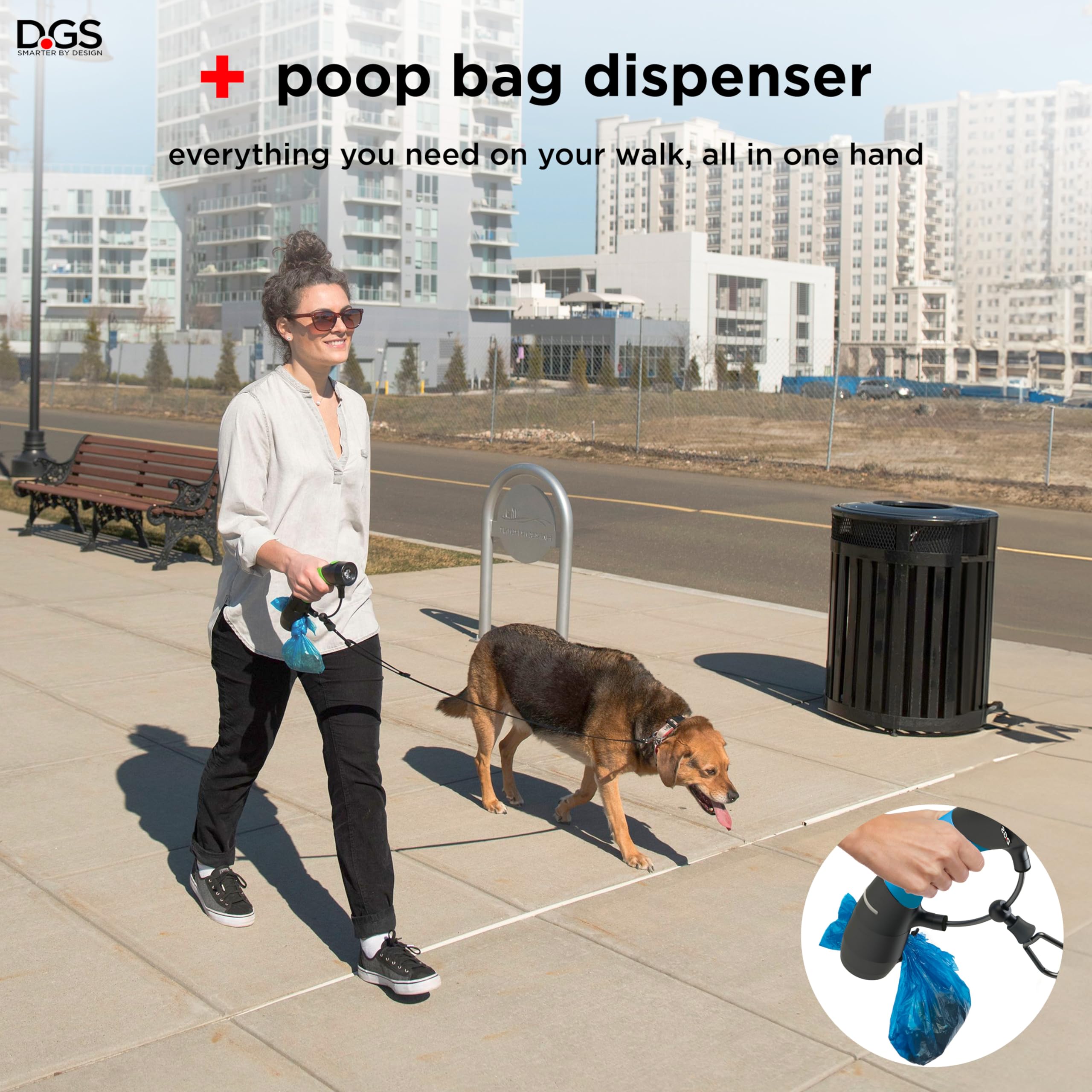 Dog Gone Smart I'M Gismo- Handle With Poop Bag Dispenser Lime Green