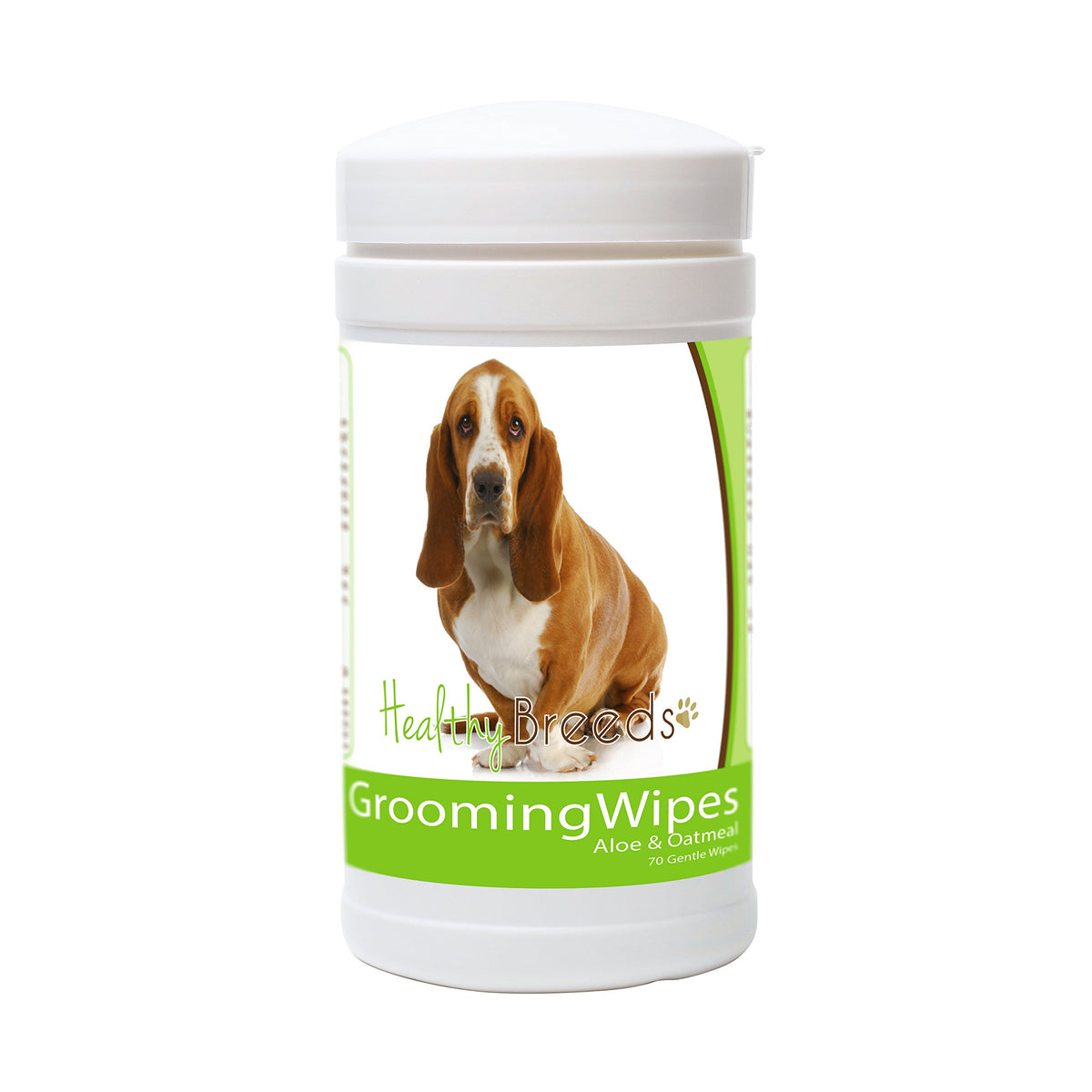 Healthy Breeds Basset Hound Grooming Wipes 70 Count,White