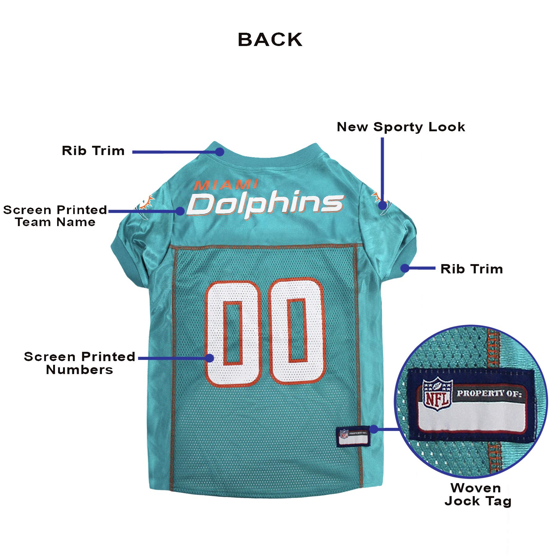 NFL MIAMI DOLPHINS DOG Jersey, Medium